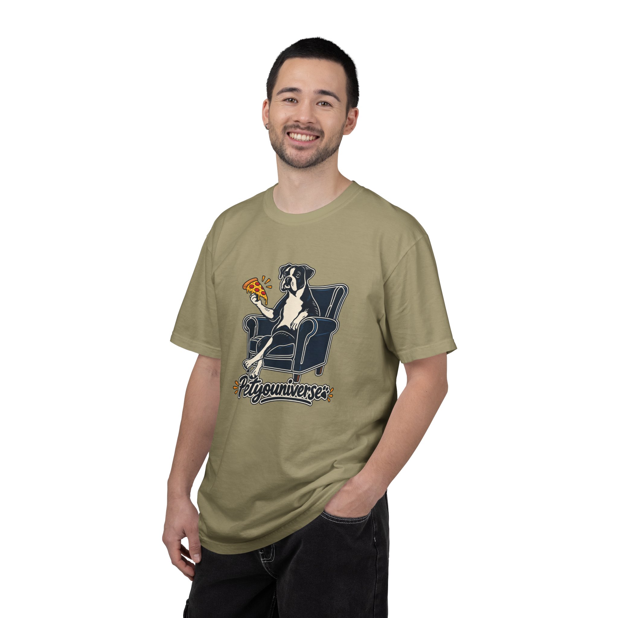 T-Shirt — PetYoUniverse Dog on Armchair with Pizza Graphic - Image 22