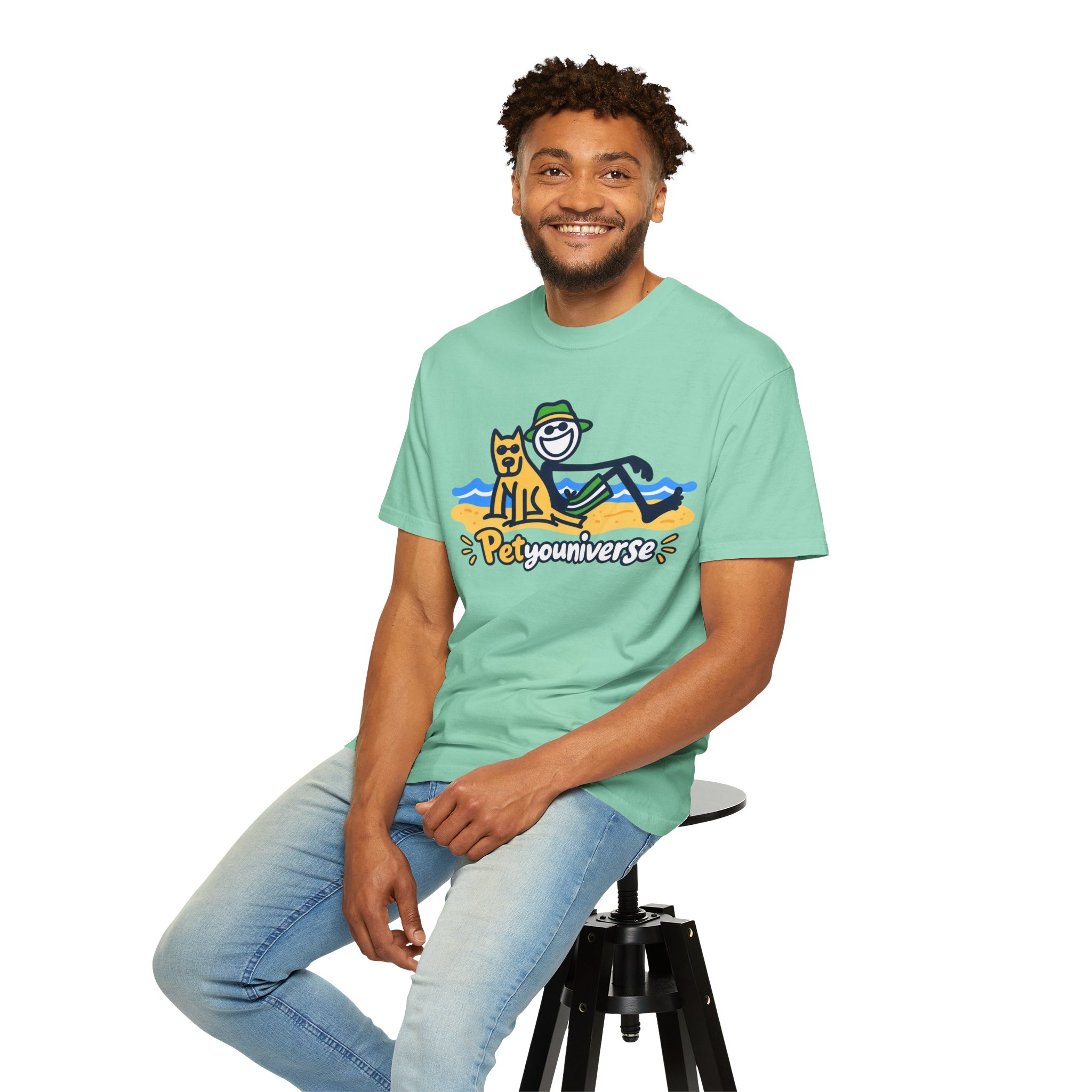 PetYouUniverse Beach Tee — Cute Dog & Owner Graphic T-Shirt - Image 71