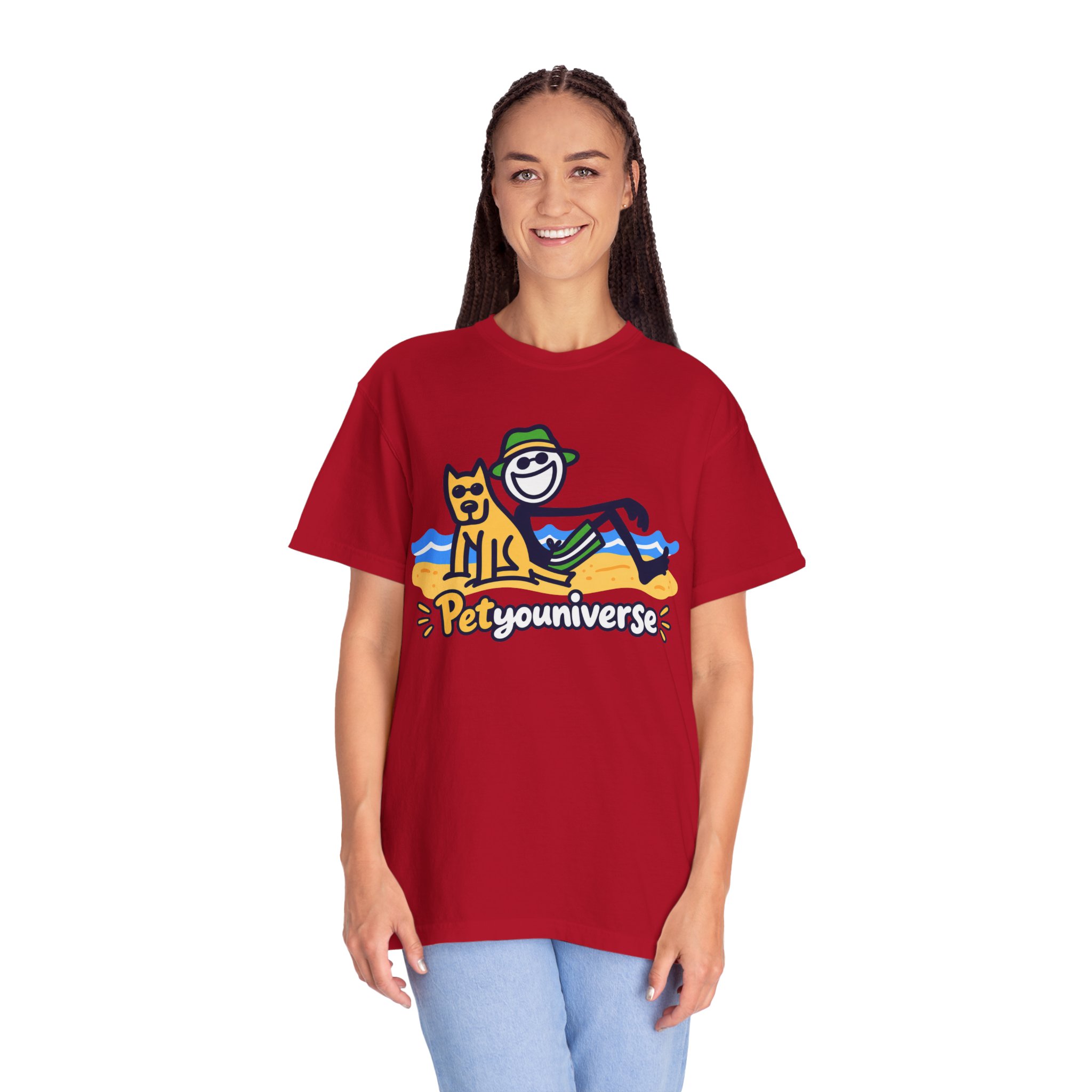 PetYouUniverse Beach Tee — Cute Dog & Owner Graphic T-Shirt - Image 100