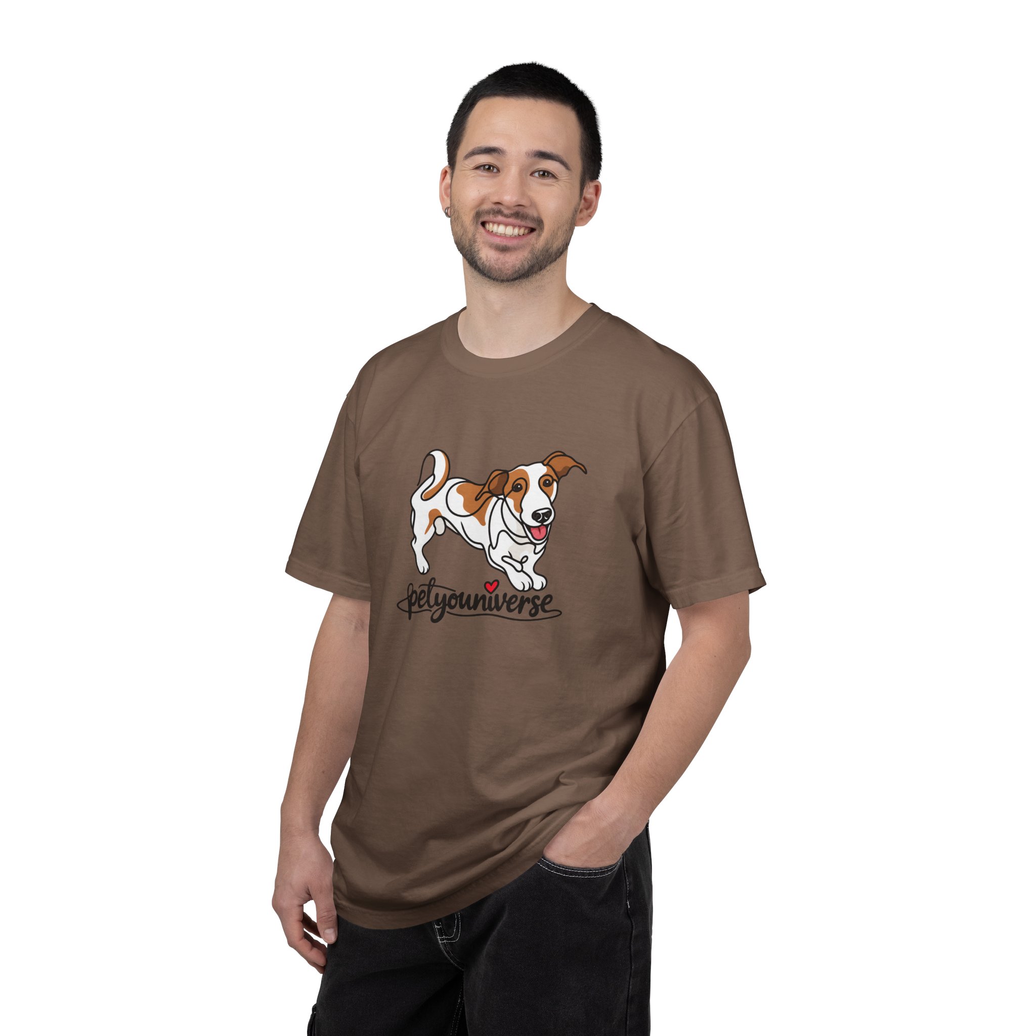 Dog Cartoon T-Shirt — "PetYoUniverse" Playful Jack Russell Tee - Image 31