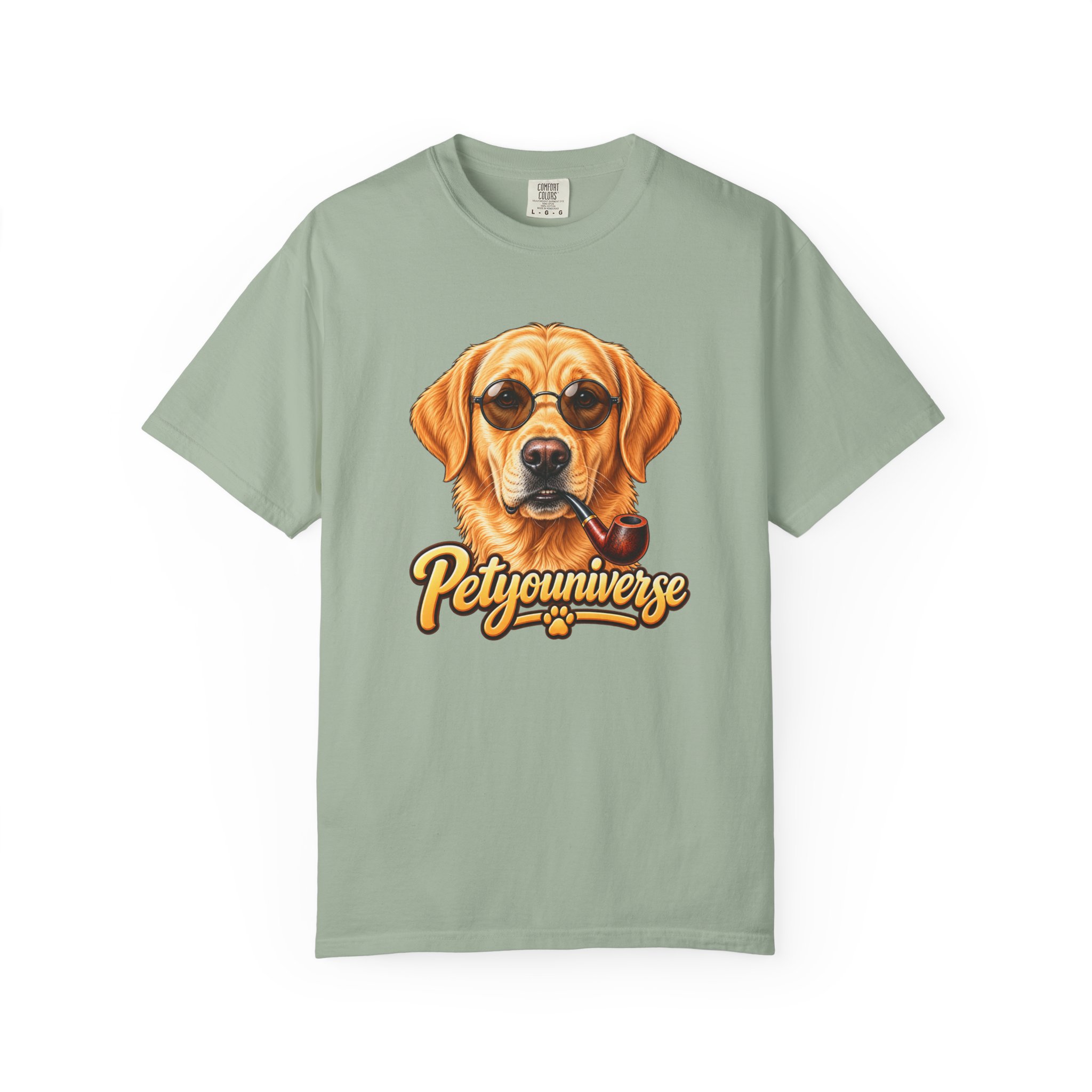 Dog Graphic T-Shirt — 'PetYoUniverse' Yellow Lab Portrait Tee - Image 73