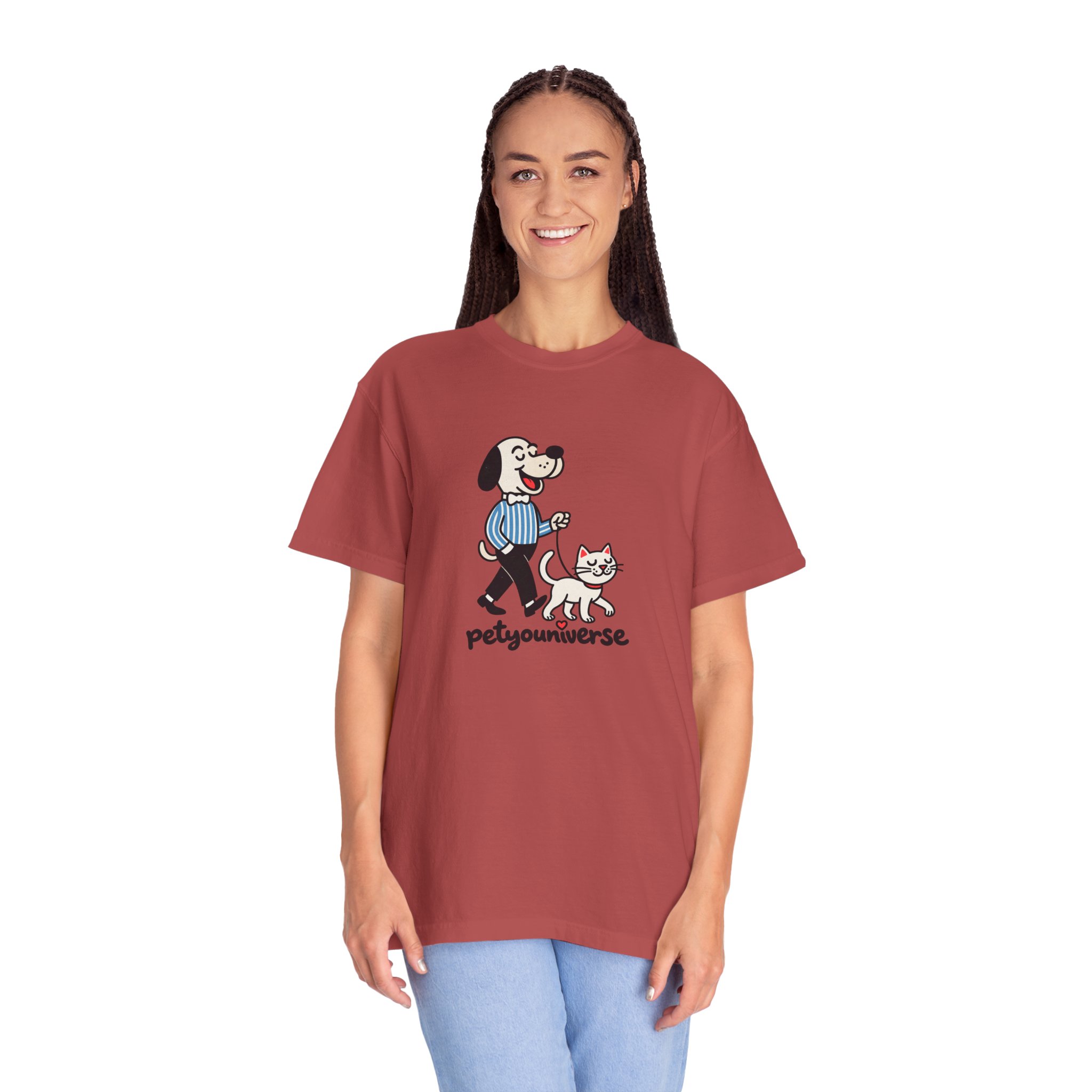 PetYouniverse Walking Dog & Cat Tee — Cute Retro Pet Graphic T-Shirt - Image 113