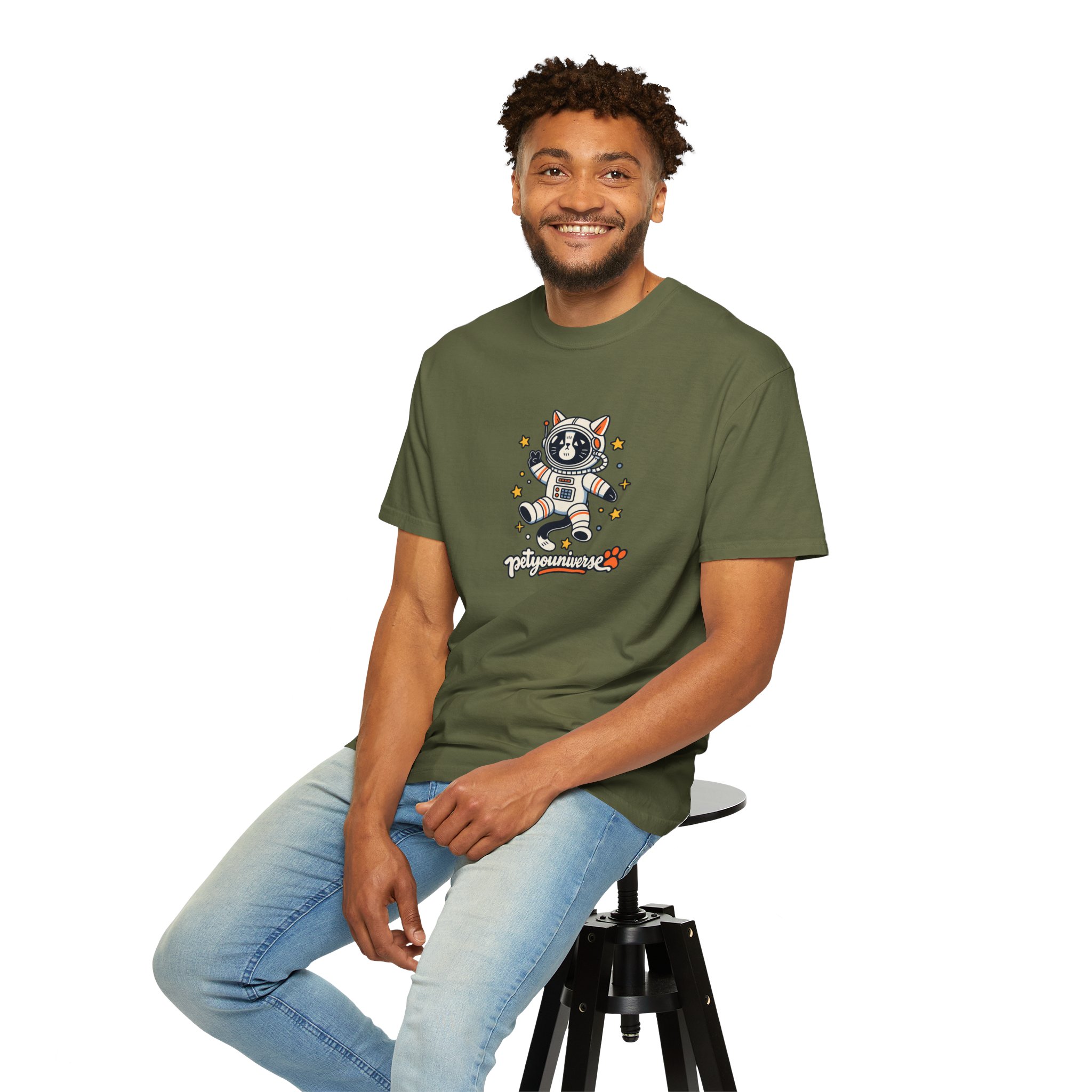 Astronaut Dog T-Shirt — 'PetYoUniverse' Cute Space Pup Tee - Image 62