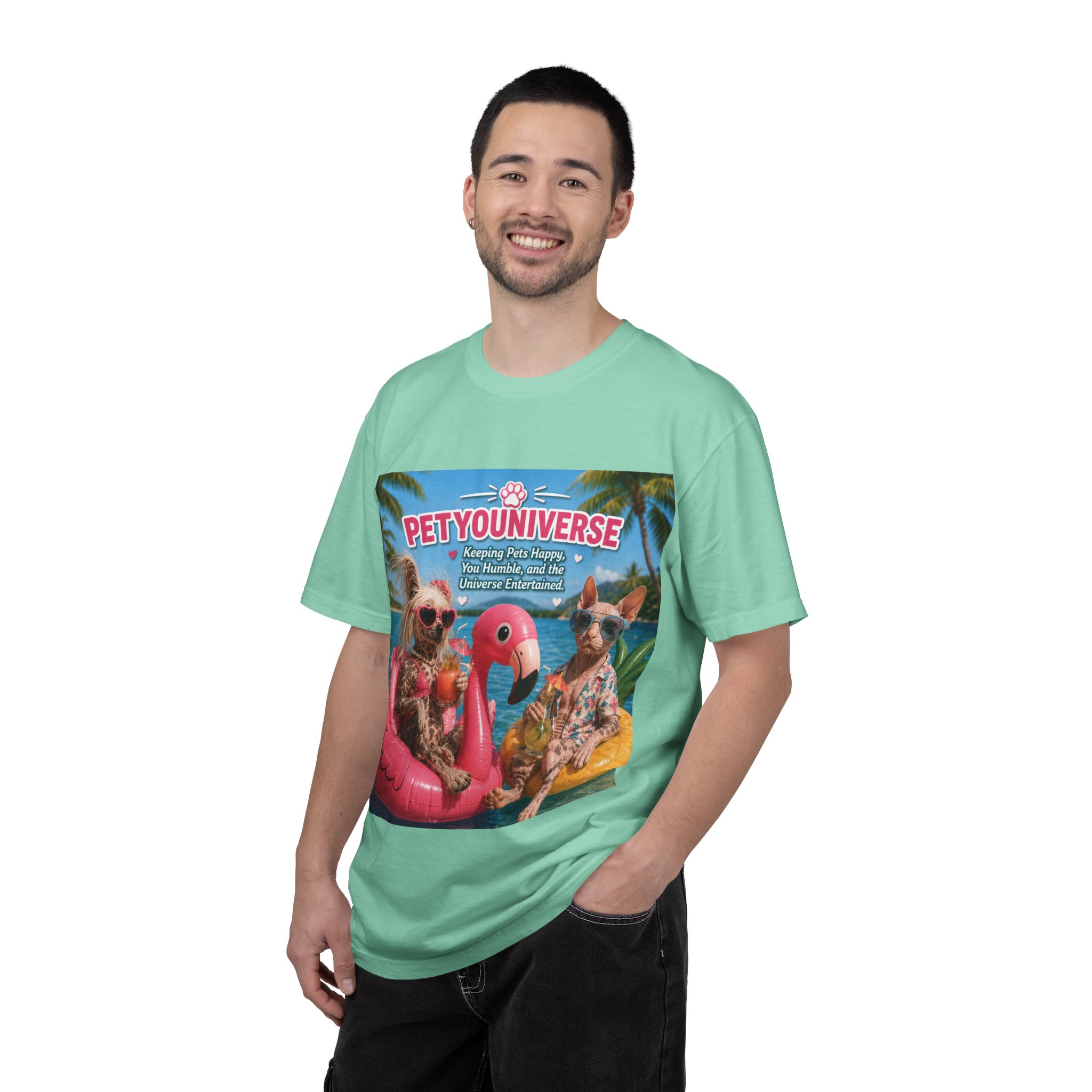 T-Shirt — "Petyouniverse" Summer Dog Vacation Graphic Tee - Image 57
