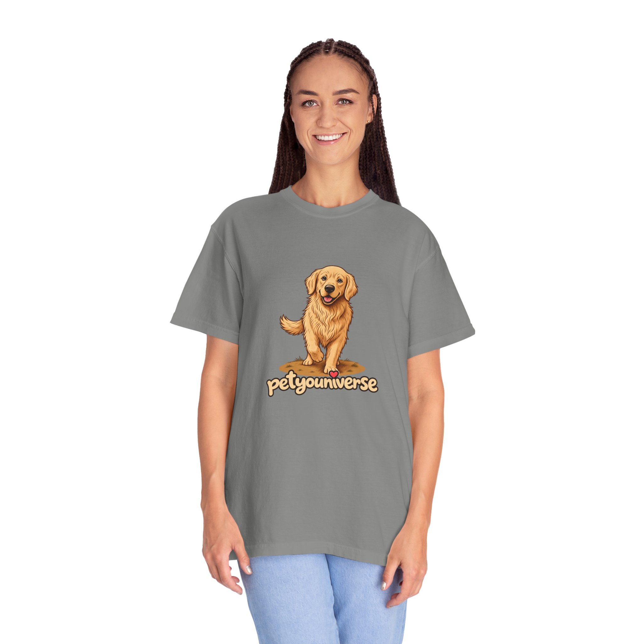 Golden Retriever Graphic T-Shirt — "PetYoUniverse" Cute Dog Tee - Image 95
