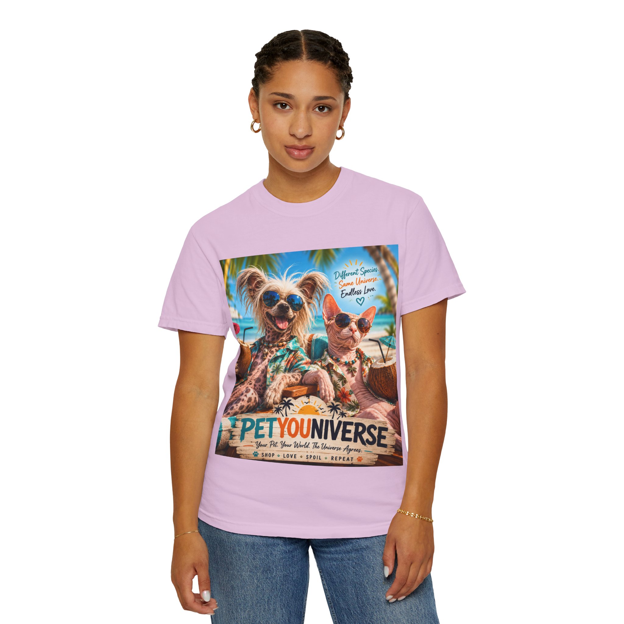 PetYoUniverse Beach Dogs T-Shirt — Tropical Pet Vacation Graphic Tee - Image 103