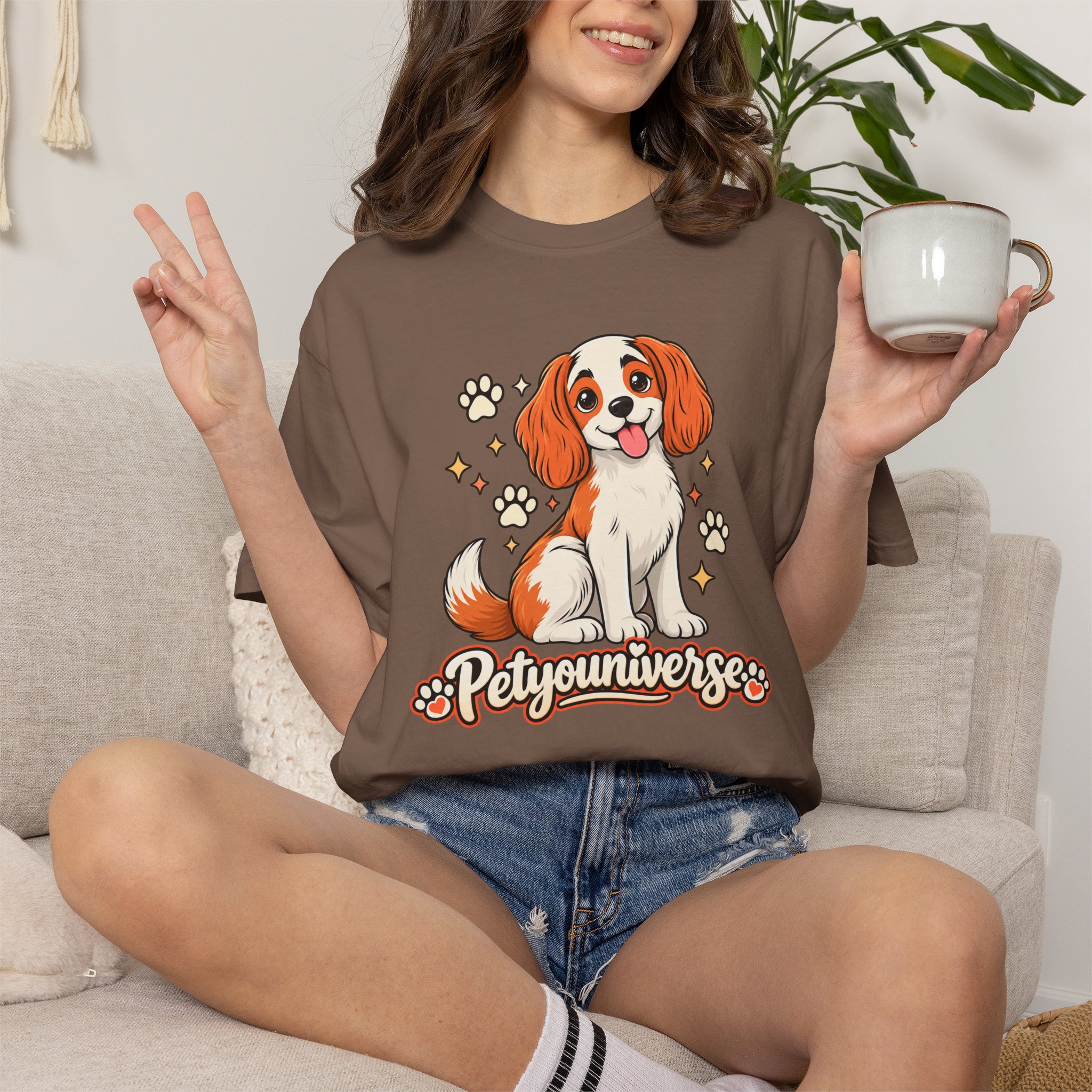 Cavalier King Charles Dog T-Shirt — "PetYoUniverse" Cute Puppy Graphic Tee - Image 39