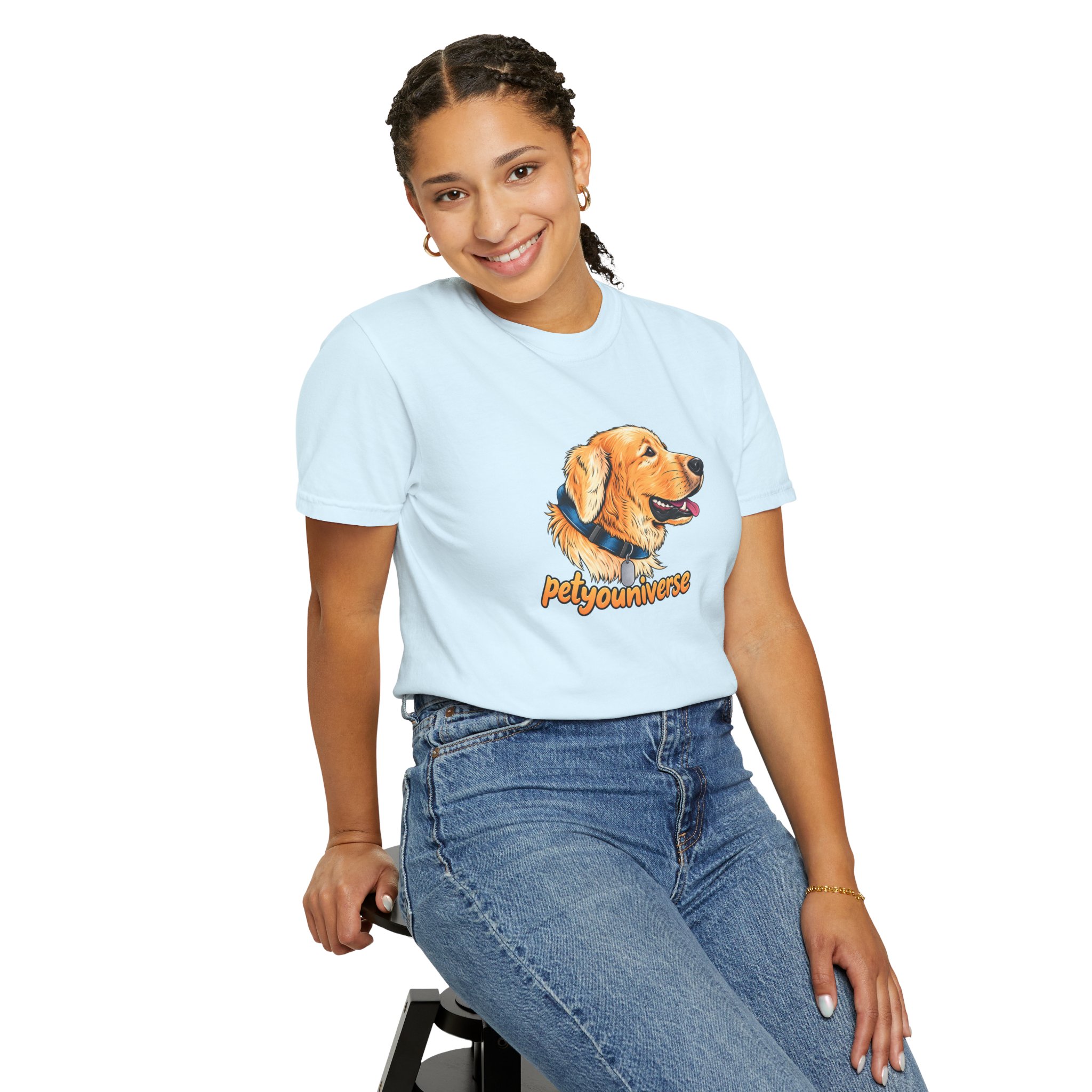 Golden Retriever Portrait T-Shirt – PetYoUniverse Graphic Tee - Image 69