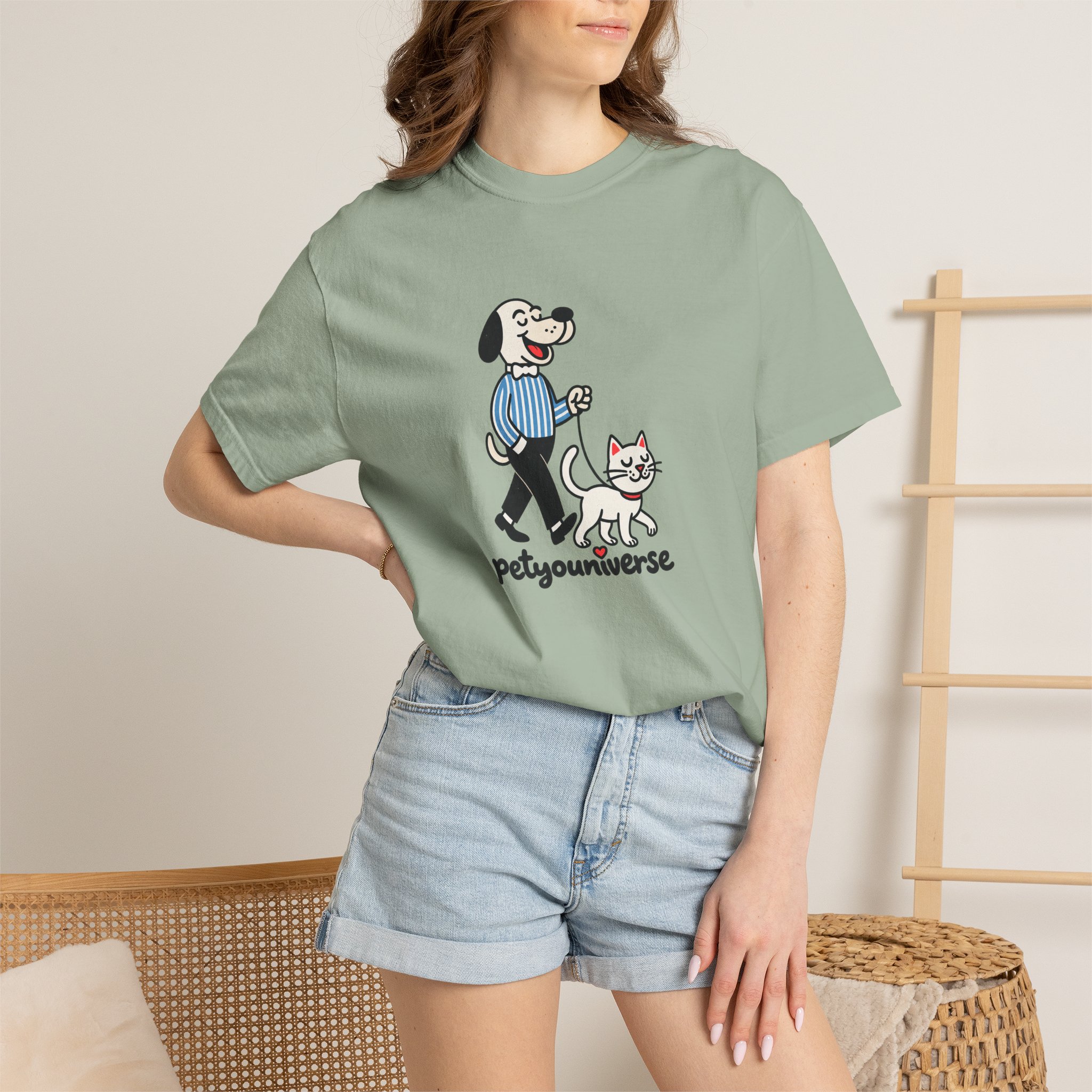 PetYouniverse Walking Dog & Cat Tee — Cute Retro Pet Graphic T-Shirt - Image 56