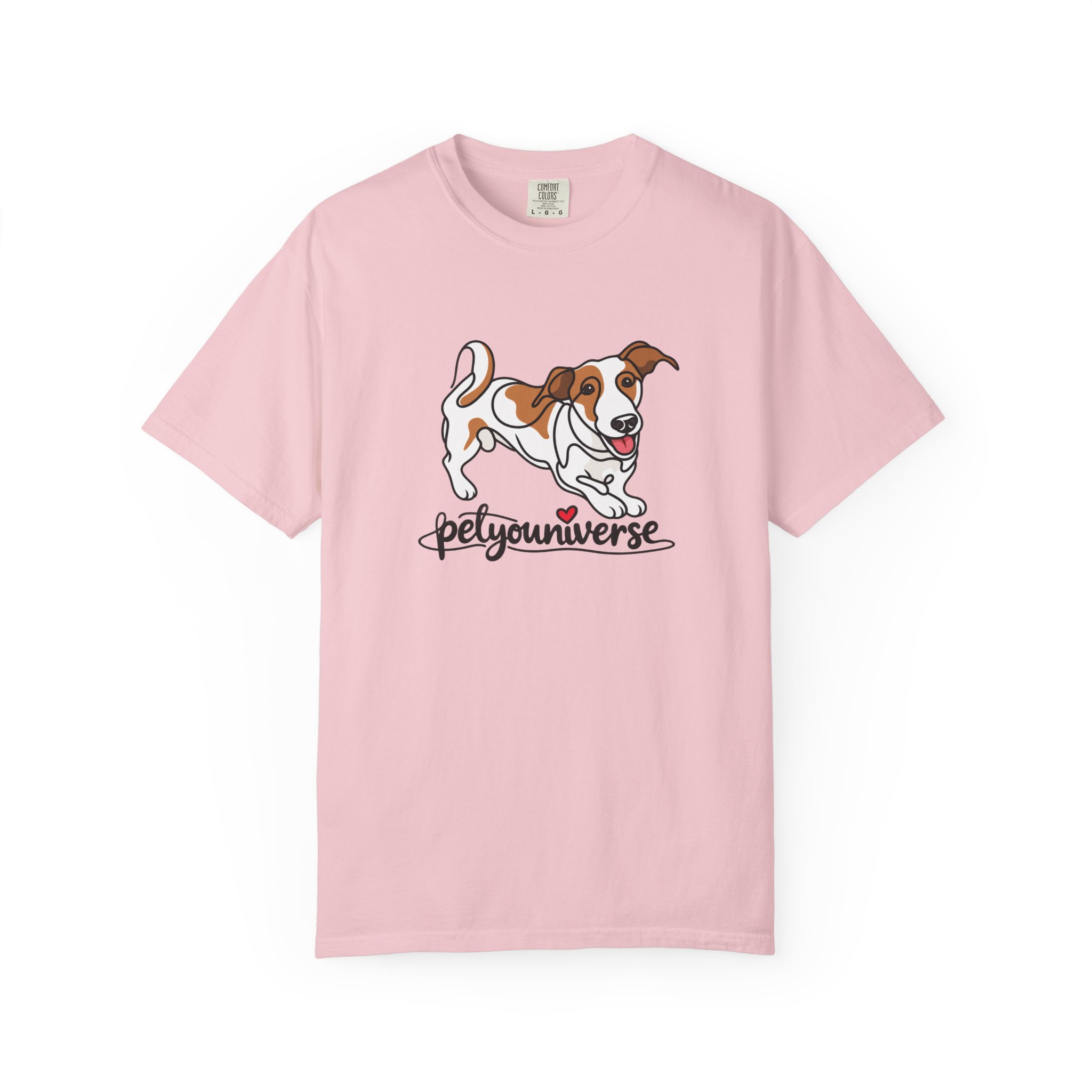 Dog Cartoon T-Shirt — "PetYoUniverse" Playful Jack Russell Tee - Image 109
