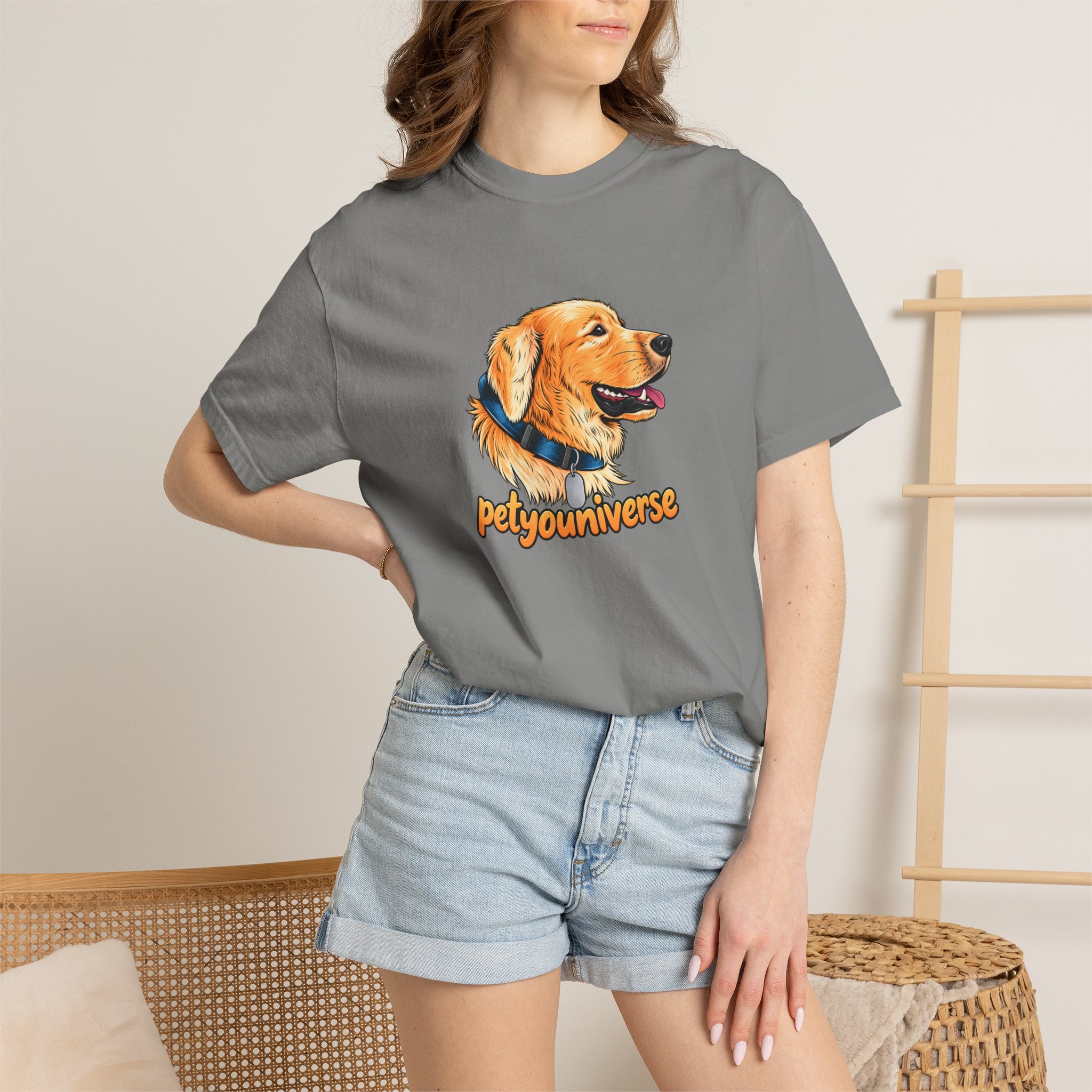 Golden Retriever Portrait T-Shirt – PetYoUniverse Graphic Tee - Image 74