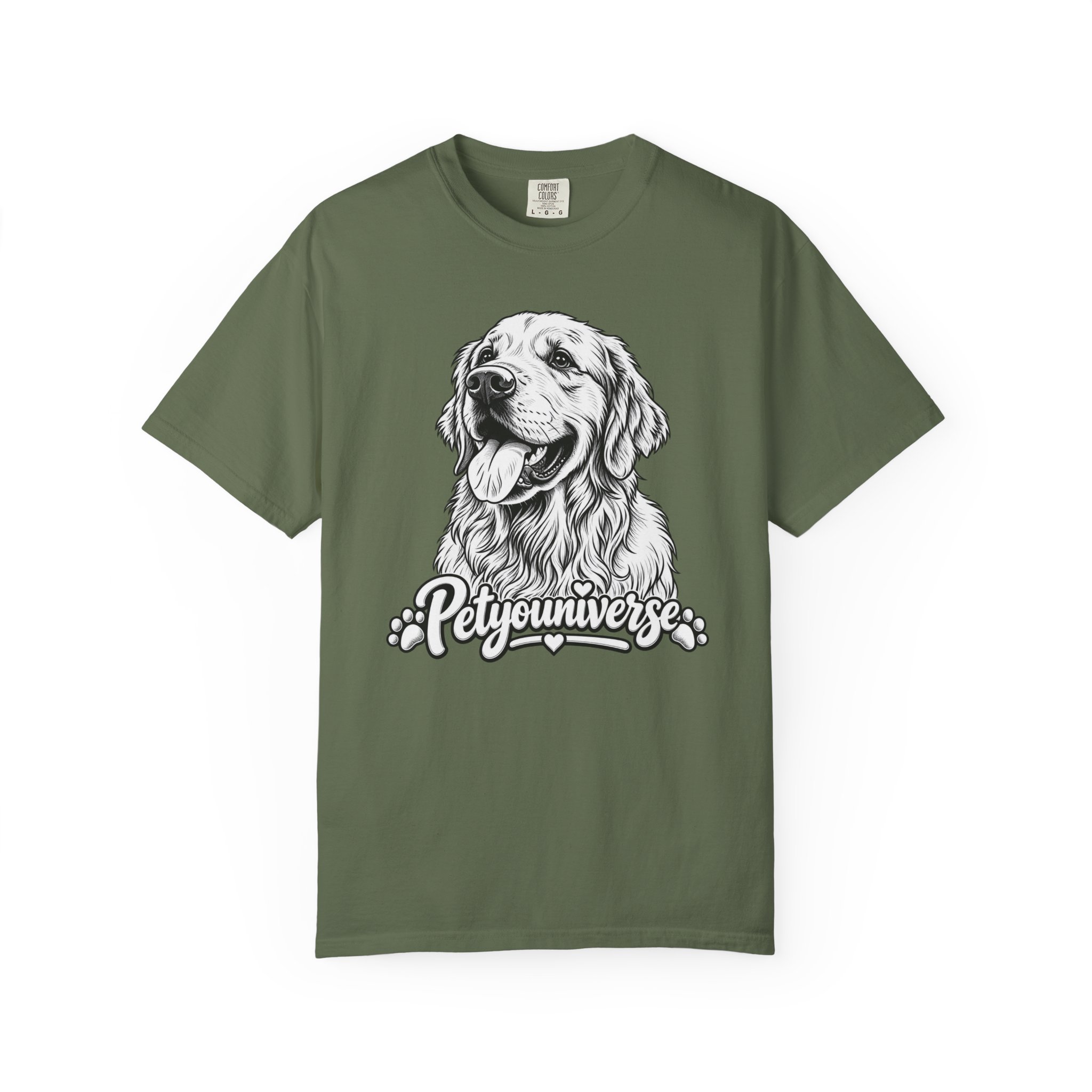 PetYoUniverse Golden Retriever Graphic T-Shirt — Cute Dog Portrait Tee - Image 37