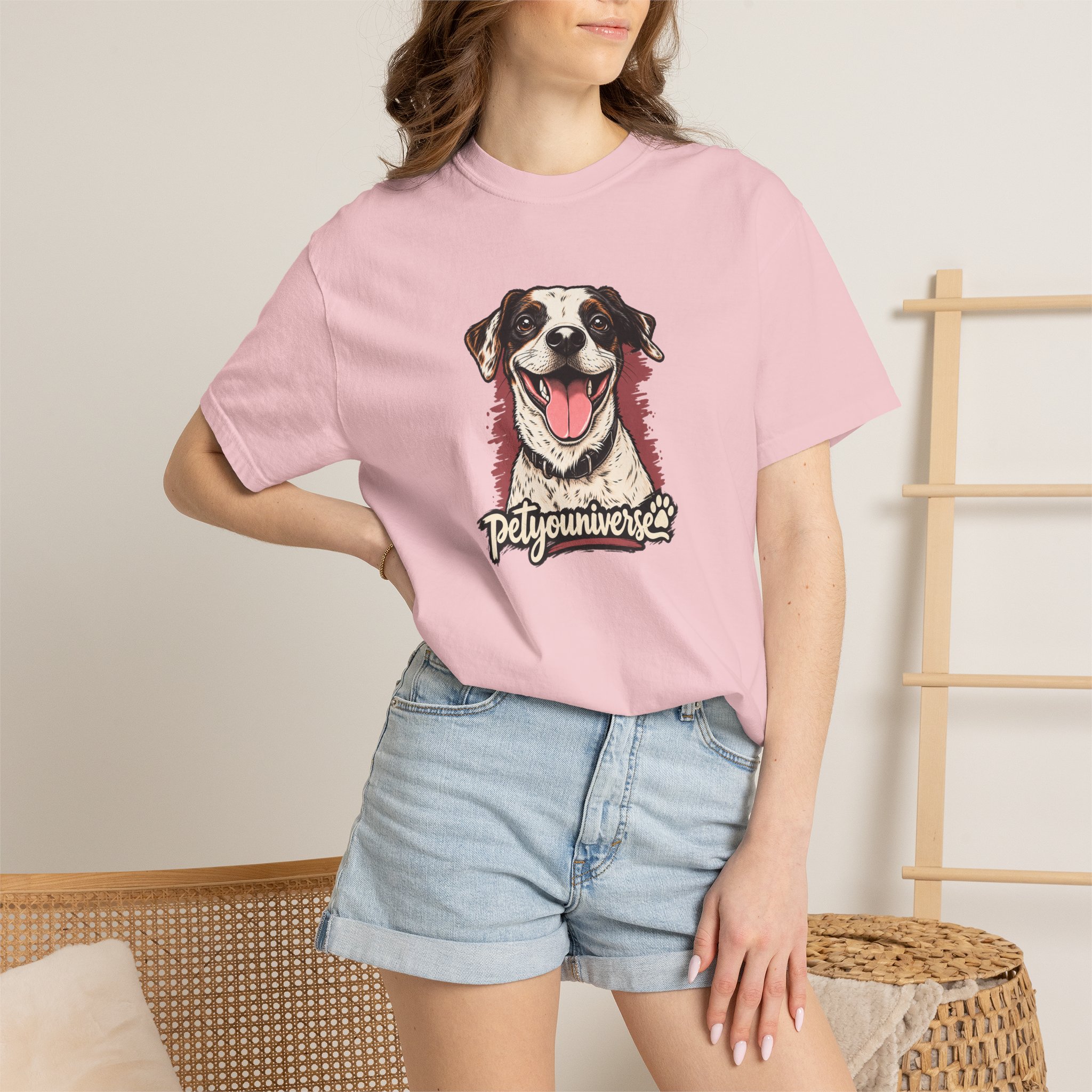 Dog Lover T-Shirt — Smiling Pup "Petyouniverse" Graphic Tee - Image 82