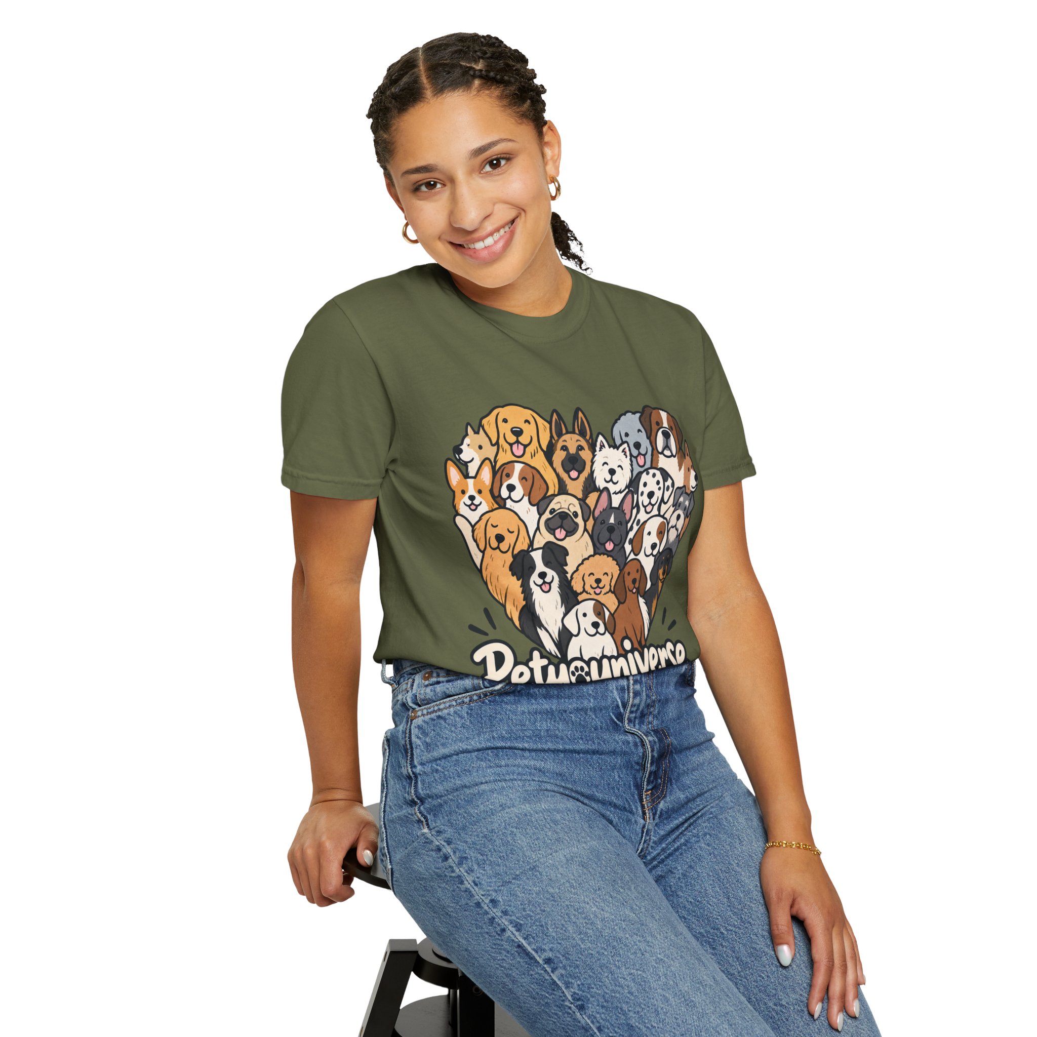 Dog Lover Cartoon T-Shirt — "Pety Universe" Graphic Tee - Image 97