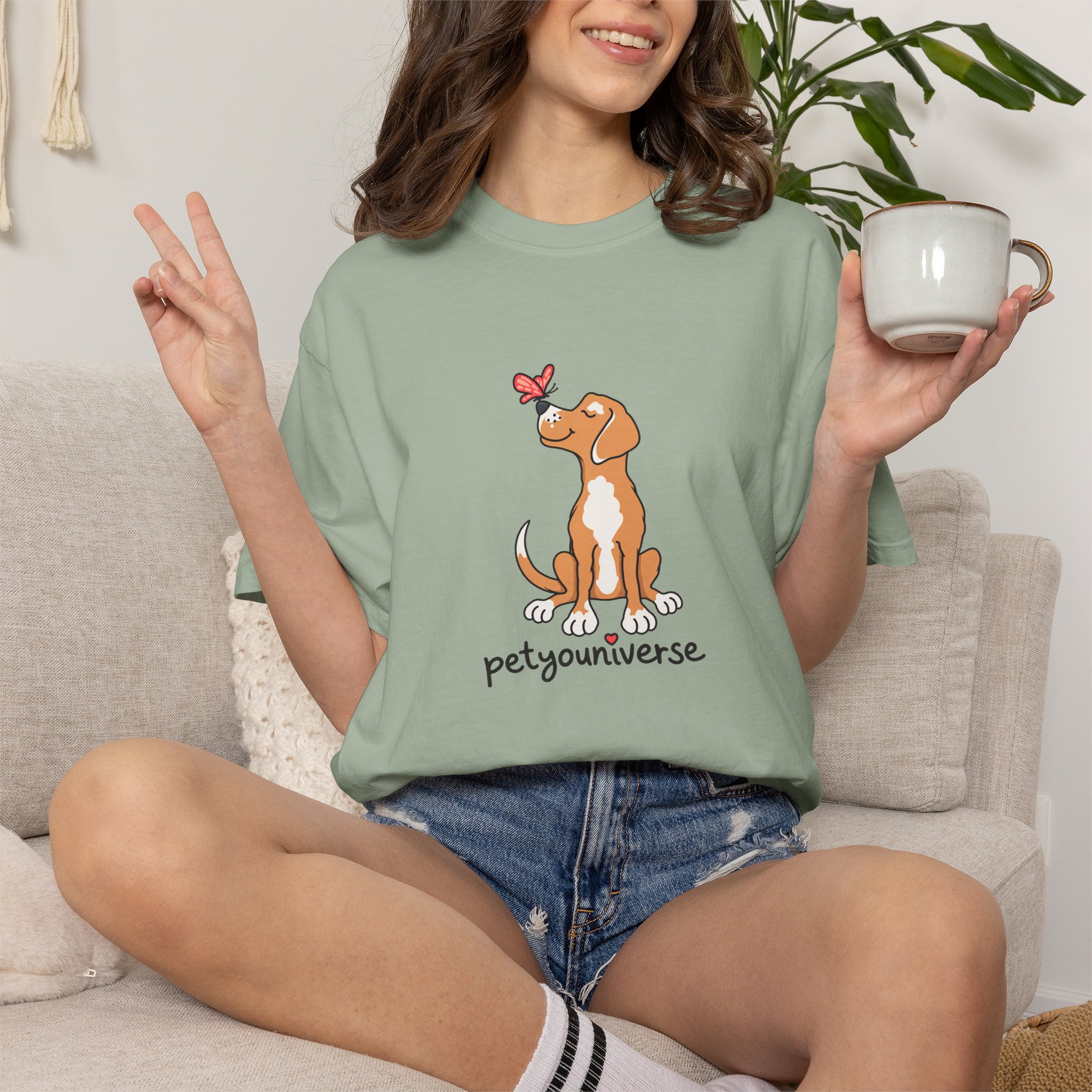 PetYoUniverse Cute Dog & Butterfly T‑Shirt - Image 48
