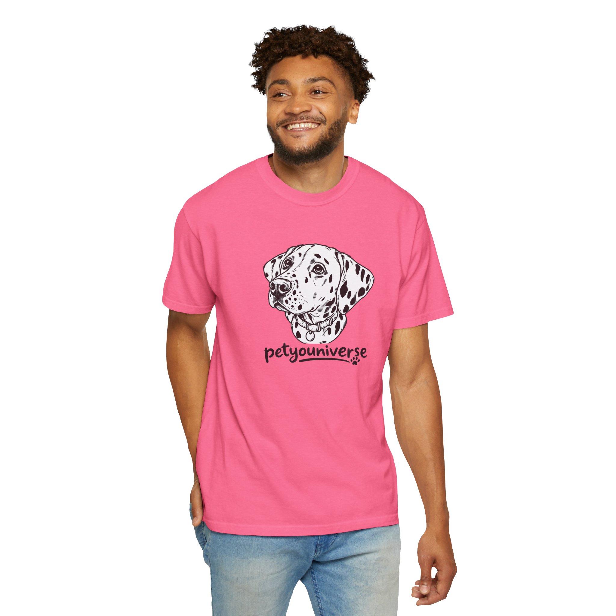 Dalmatian Portrait T-Shirt — "PetYoUniverse" Graphic Tee - Image 124