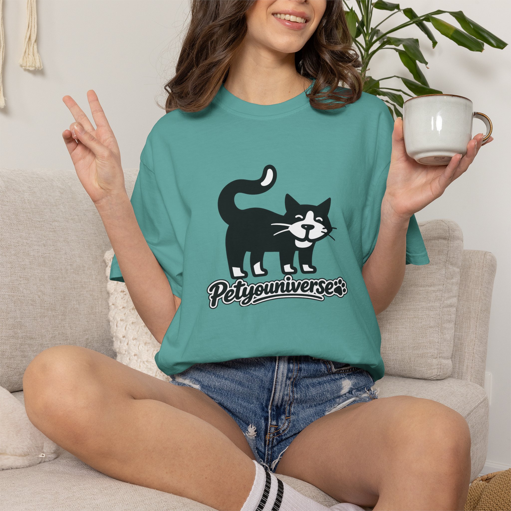 PetYouUniverse Cat Graphic T-Shirt — Vintage Cat Logo Tee - Image 84