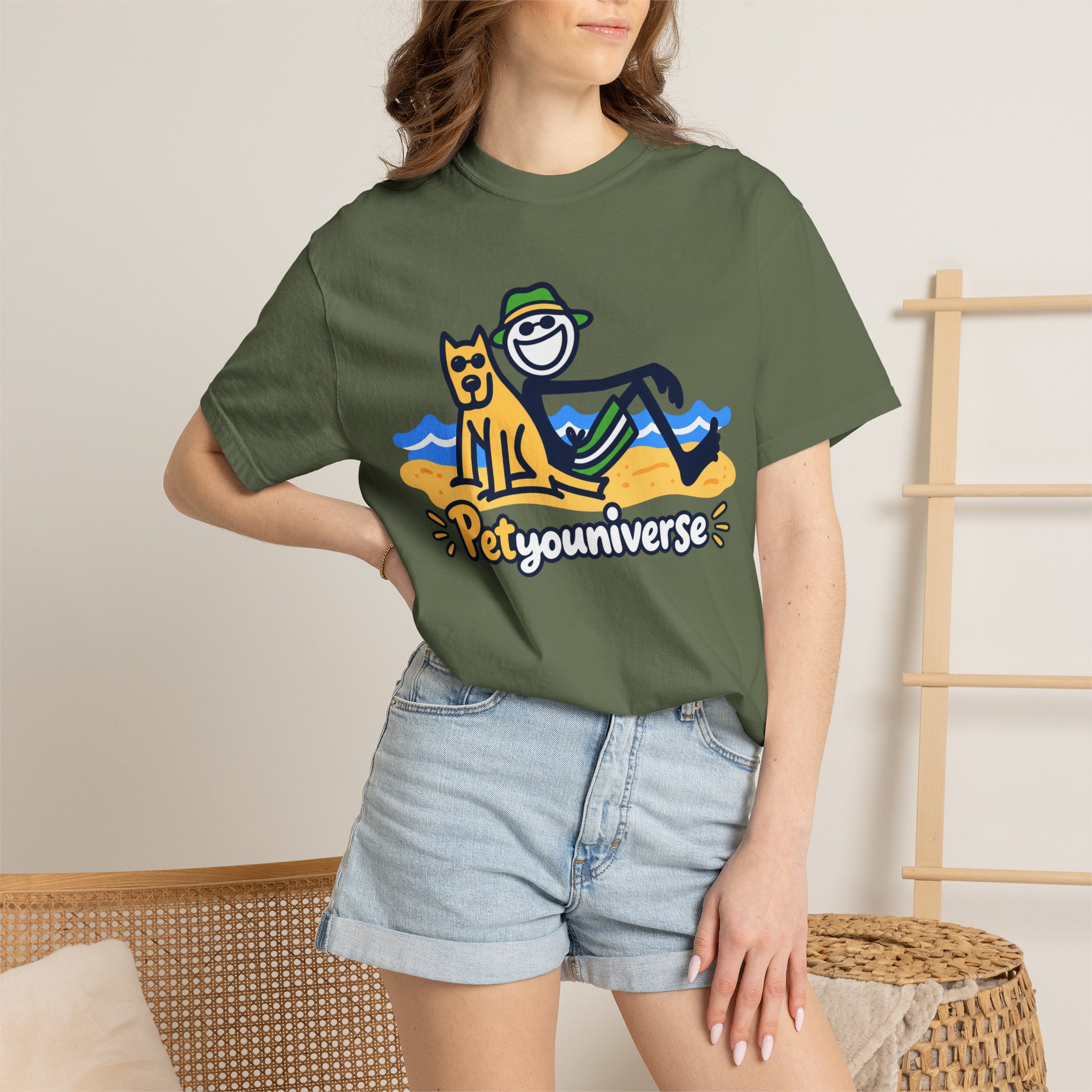 PetYouUniverse Beach Tee — Cute Dog & Owner Graphic T-Shirt - Image 50