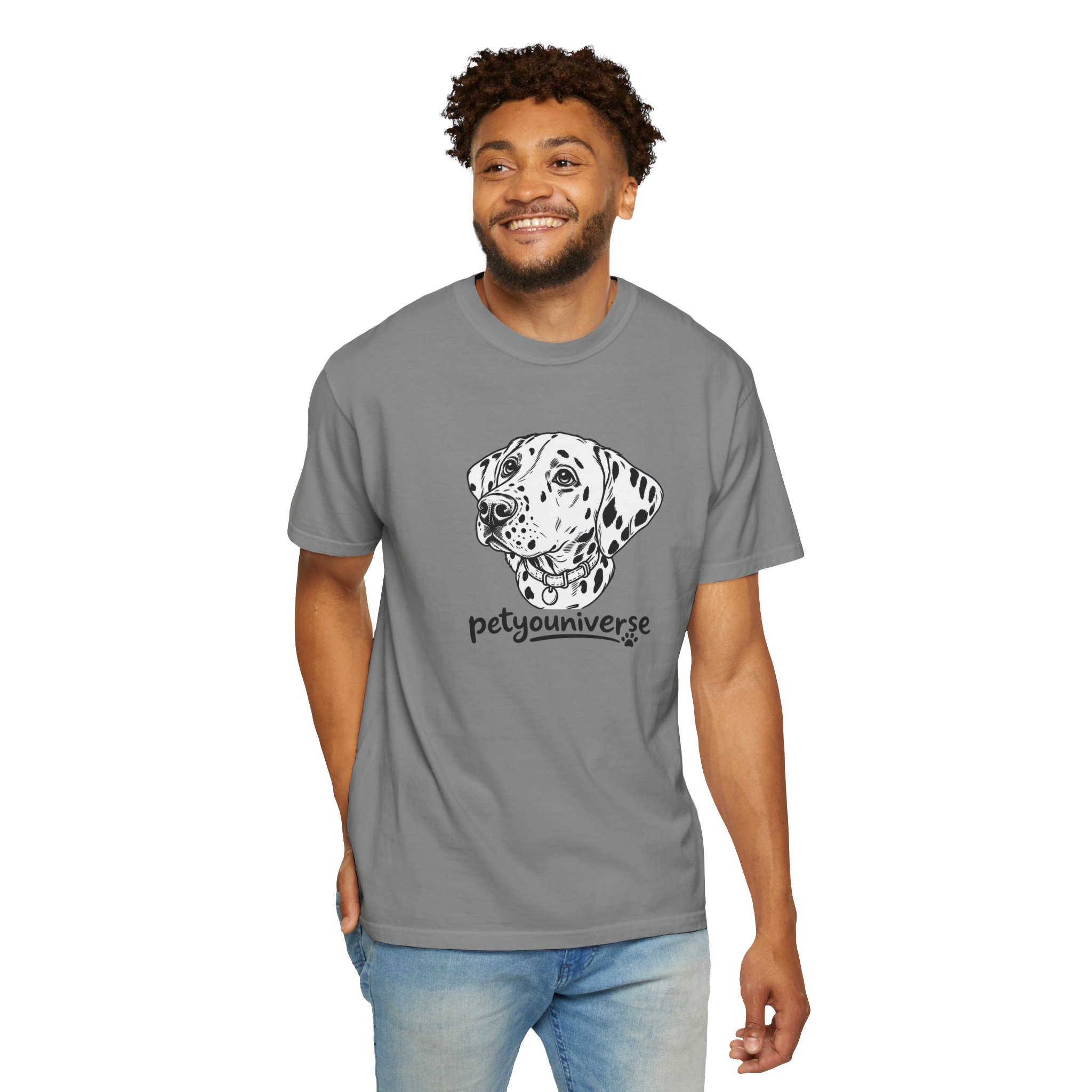 Dalmatian Portrait T-Shirt — "PetYoUniverse" Graphic Tee - Image 97