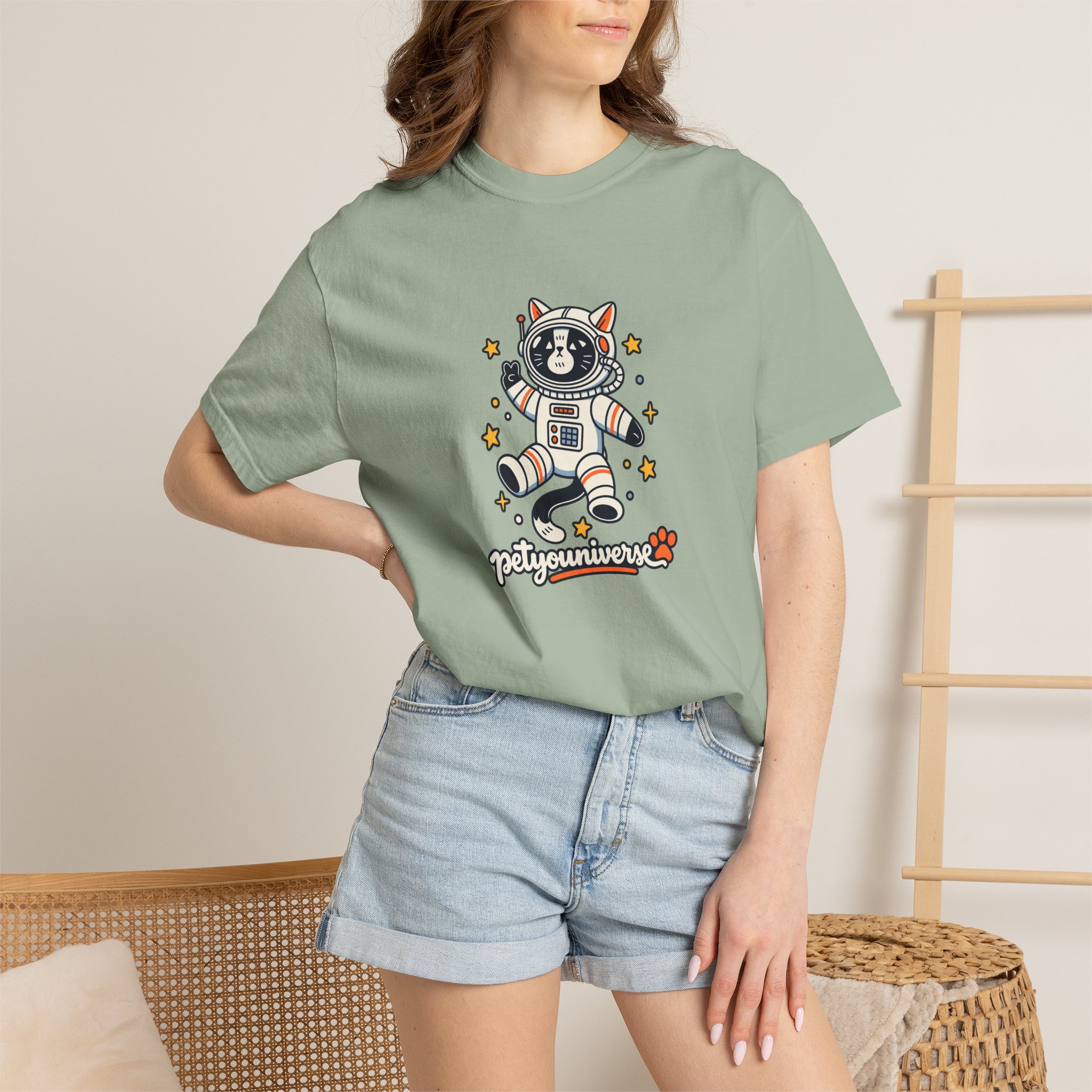 Astronaut Dog T-Shirt — 'PetYoUniverse' Cute Space Pup Tee - Image 65