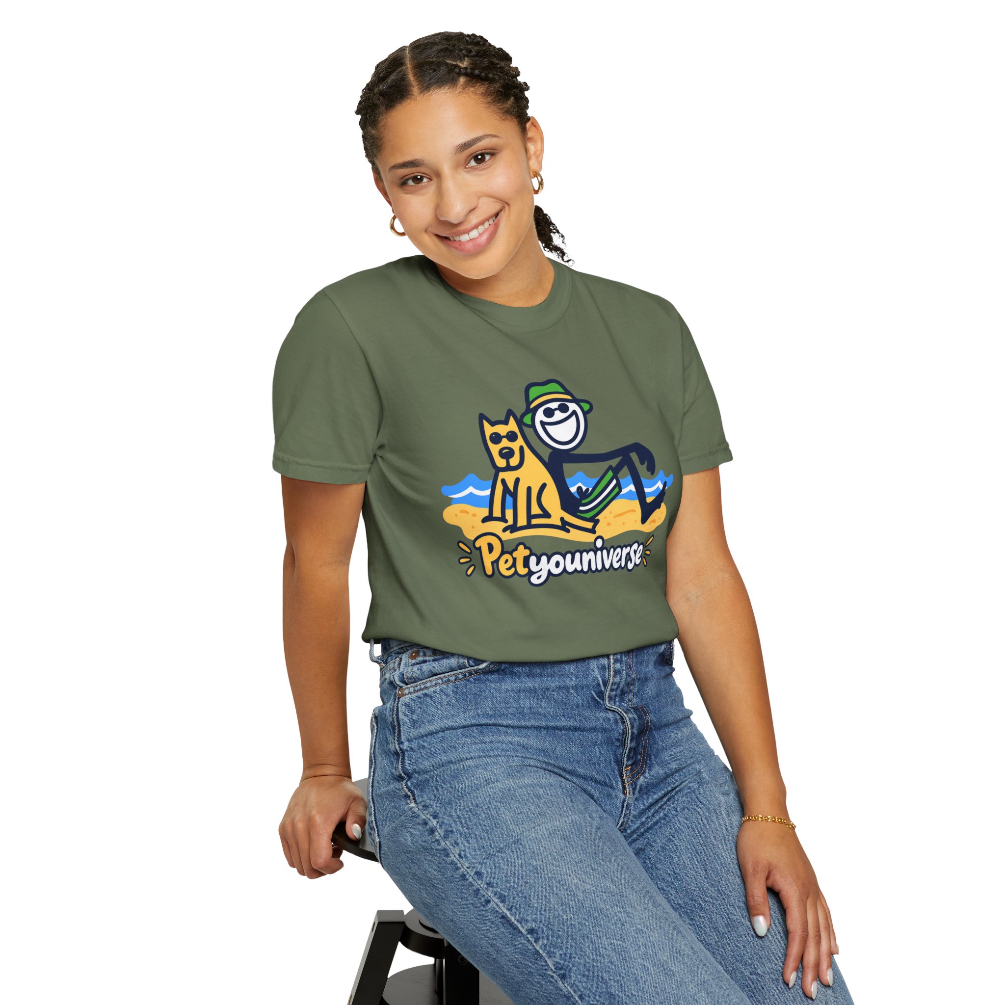 PetYouUniverse Beach Tee — Cute Dog & Owner Graphic T-Shirt - Image 53