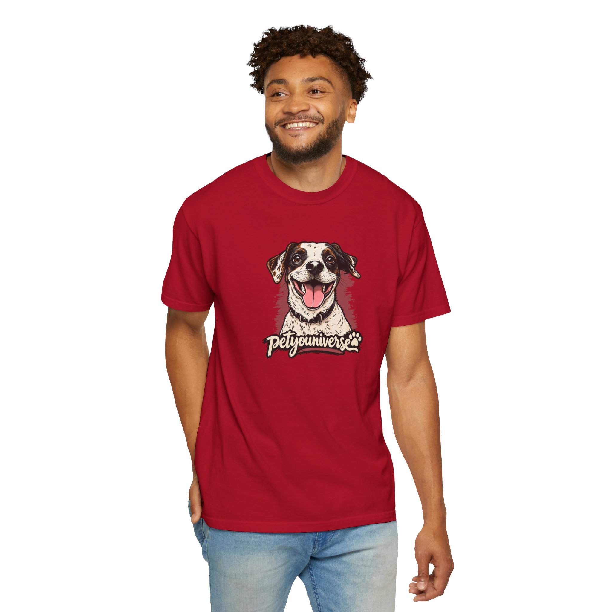 Dog Lover T-Shirt — Smiling Pup "Petyouniverse" Graphic Tee - Image 110