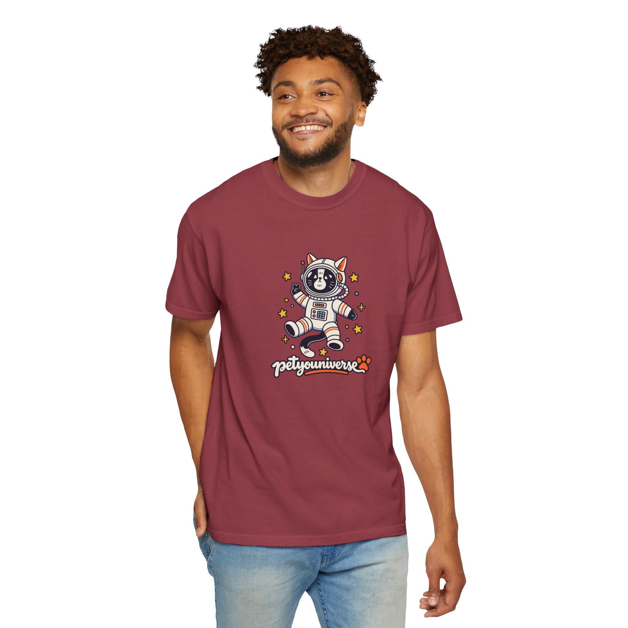 Astronaut Dog T-Shirt — 'PetYoUniverse' Cute Space Pup Tee - Image 133