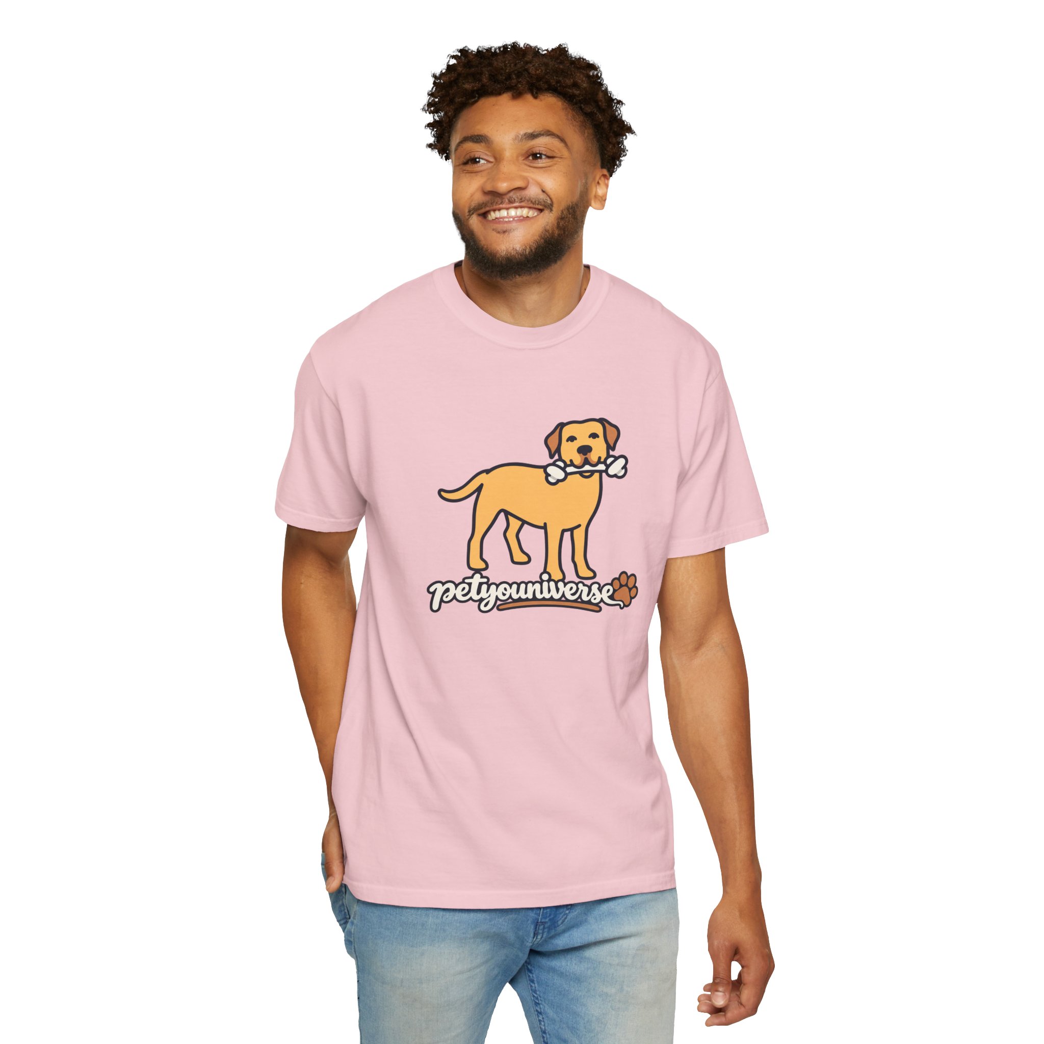 Dog Bone Graphic T-Shirt — "PetYoUniverse" Puppy Tee - Image 115
