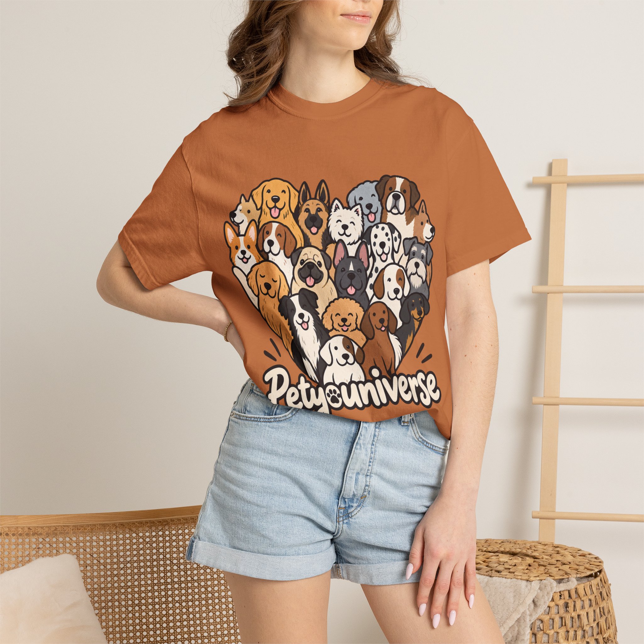 Dog Lover Cartoon T-Shirt — "Pety Universe" Graphic Tee - Image 42
