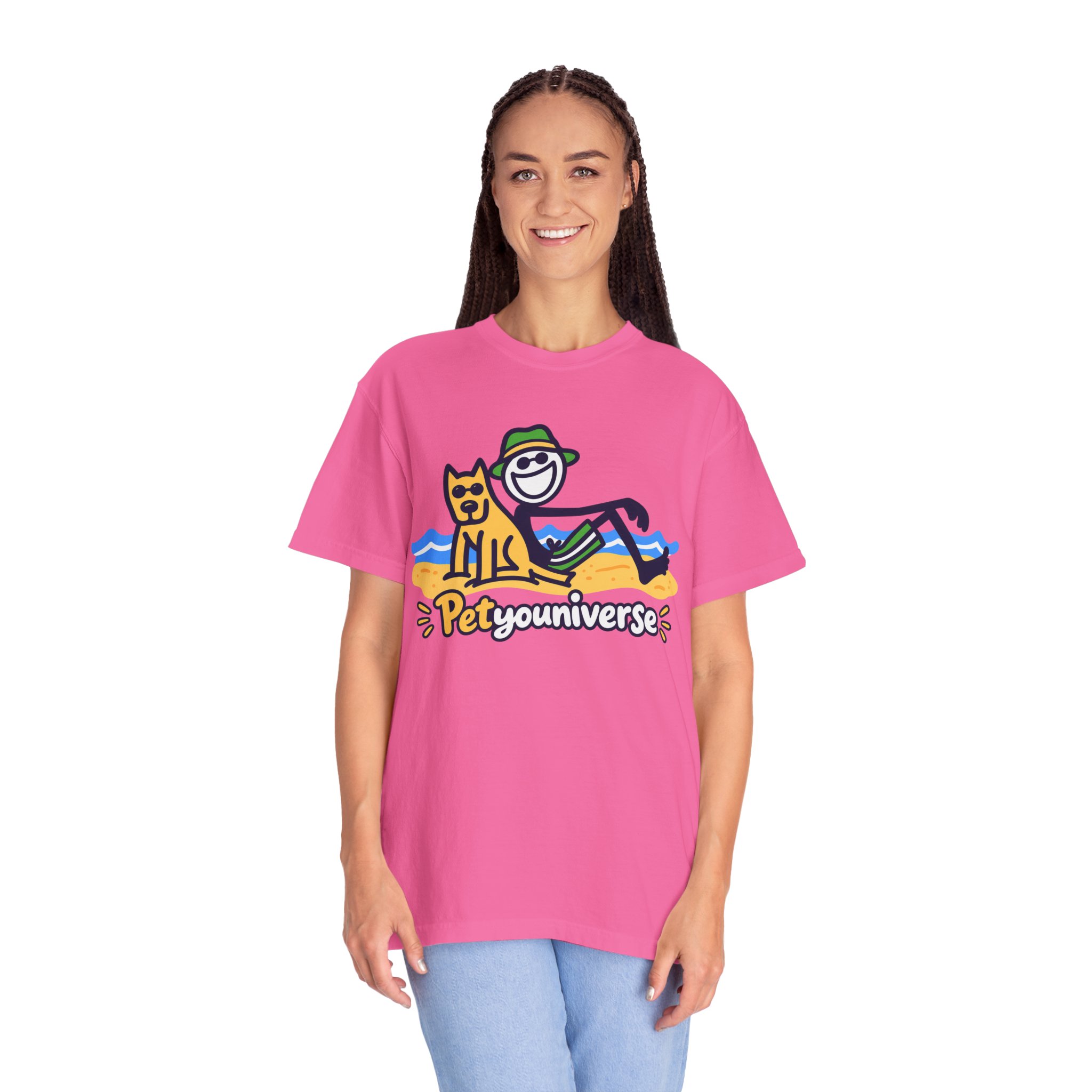 PetYouUniverse Beach Tee — Cute Dog & Owner Graphic T-Shirt - Image 92