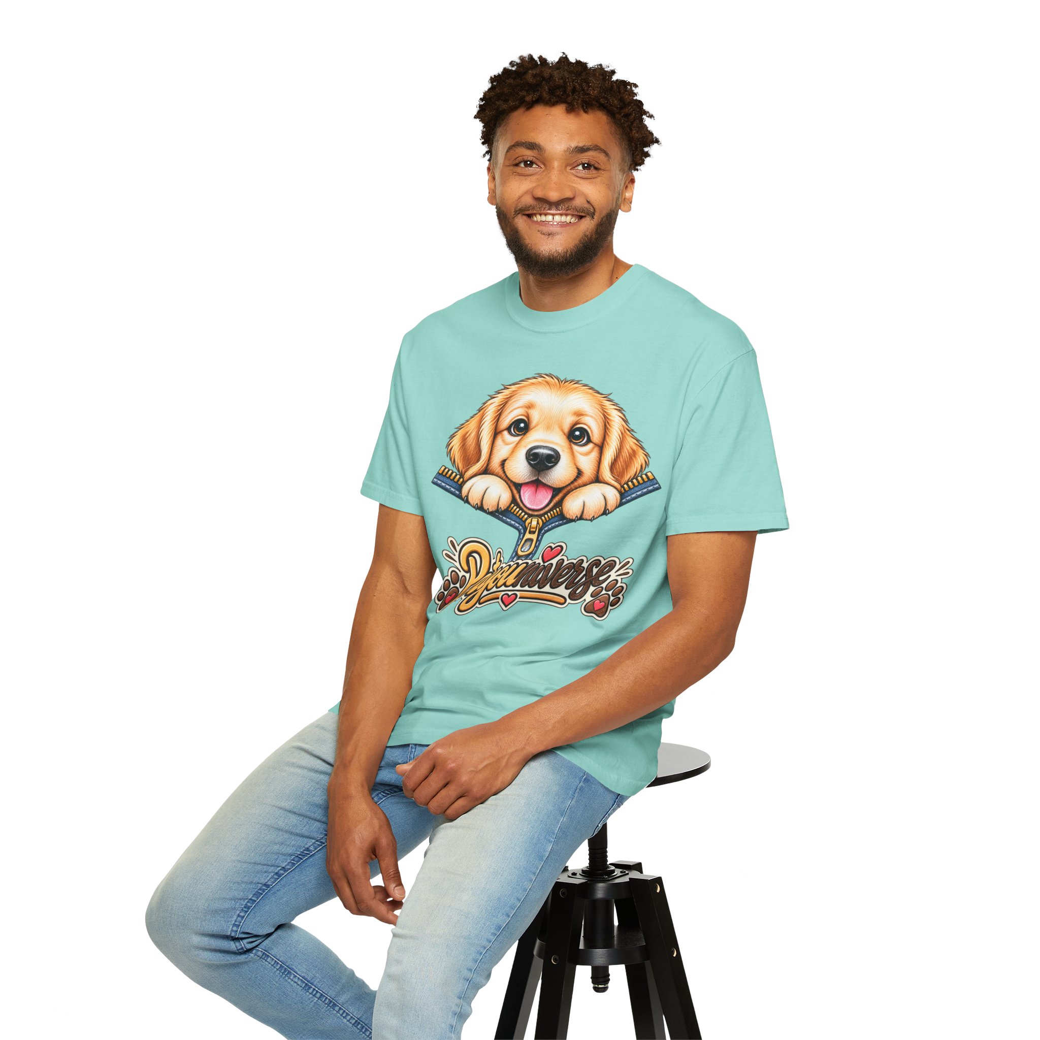Golden Retriever Puppy "PetYoUniverse" T-Shirt - Image 80