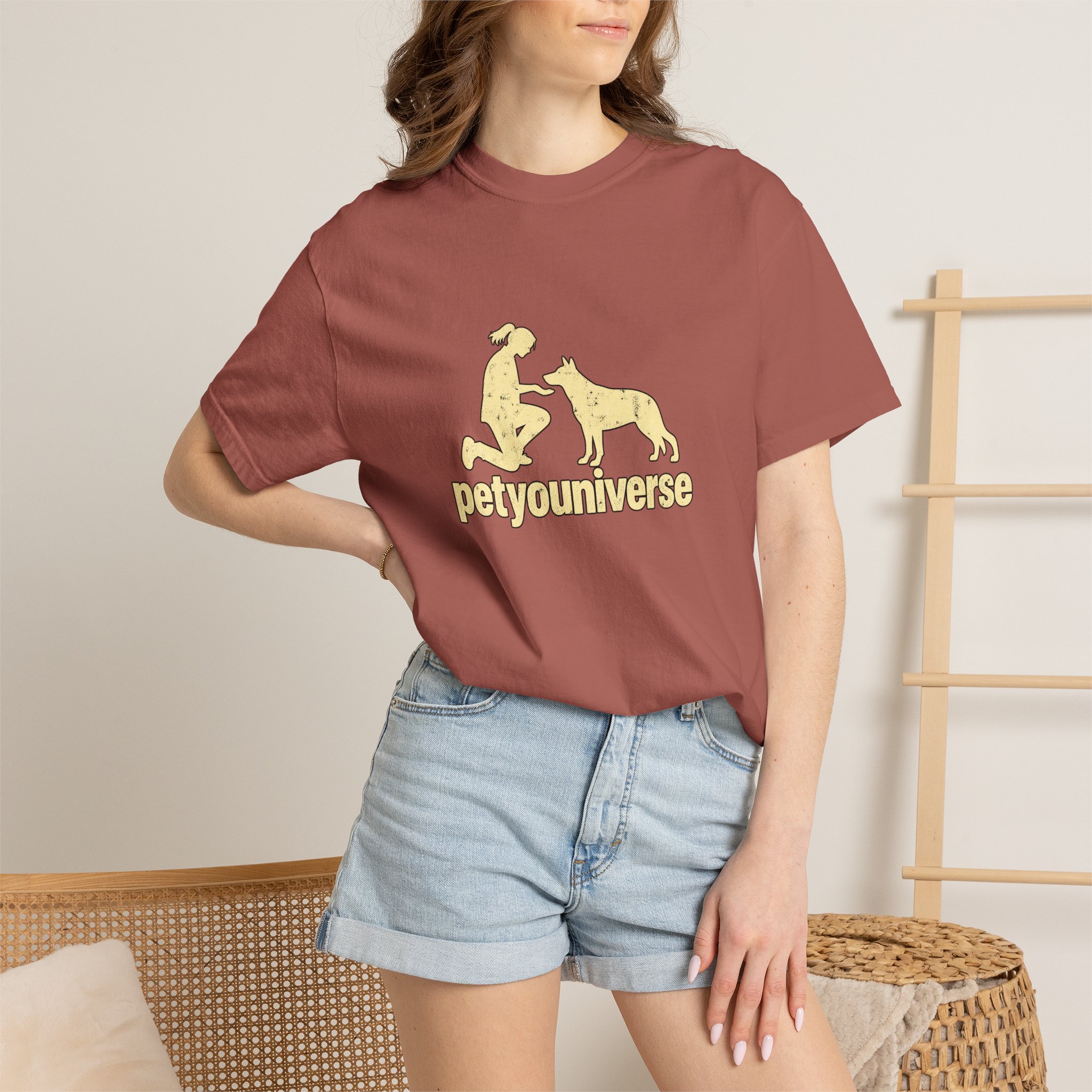 PetYoUniverse Dog Lover T-Shirt — Retro Paw & Pet Silhouette Tee - Image 128