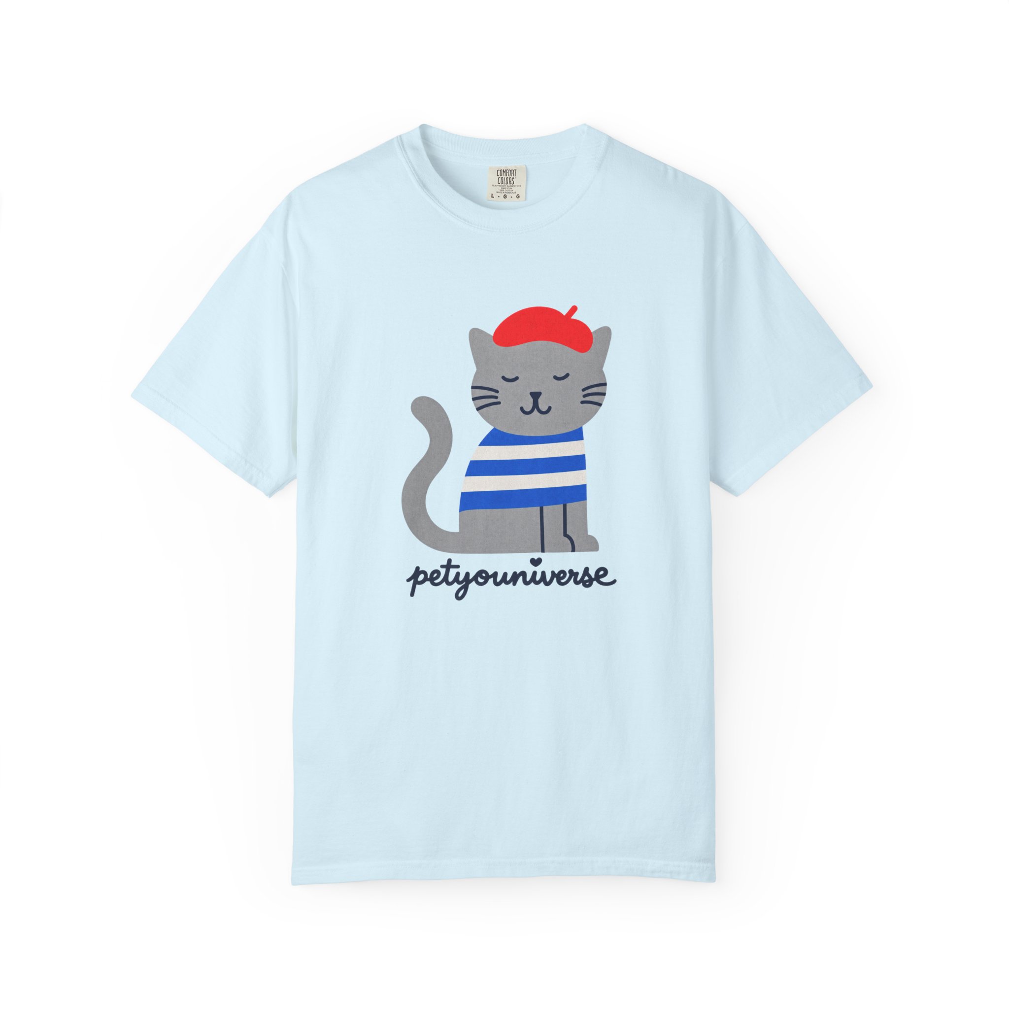 Cat Graphic T-Shirt — "petiyouniverse" Cute French Cat Tee - Image 82
