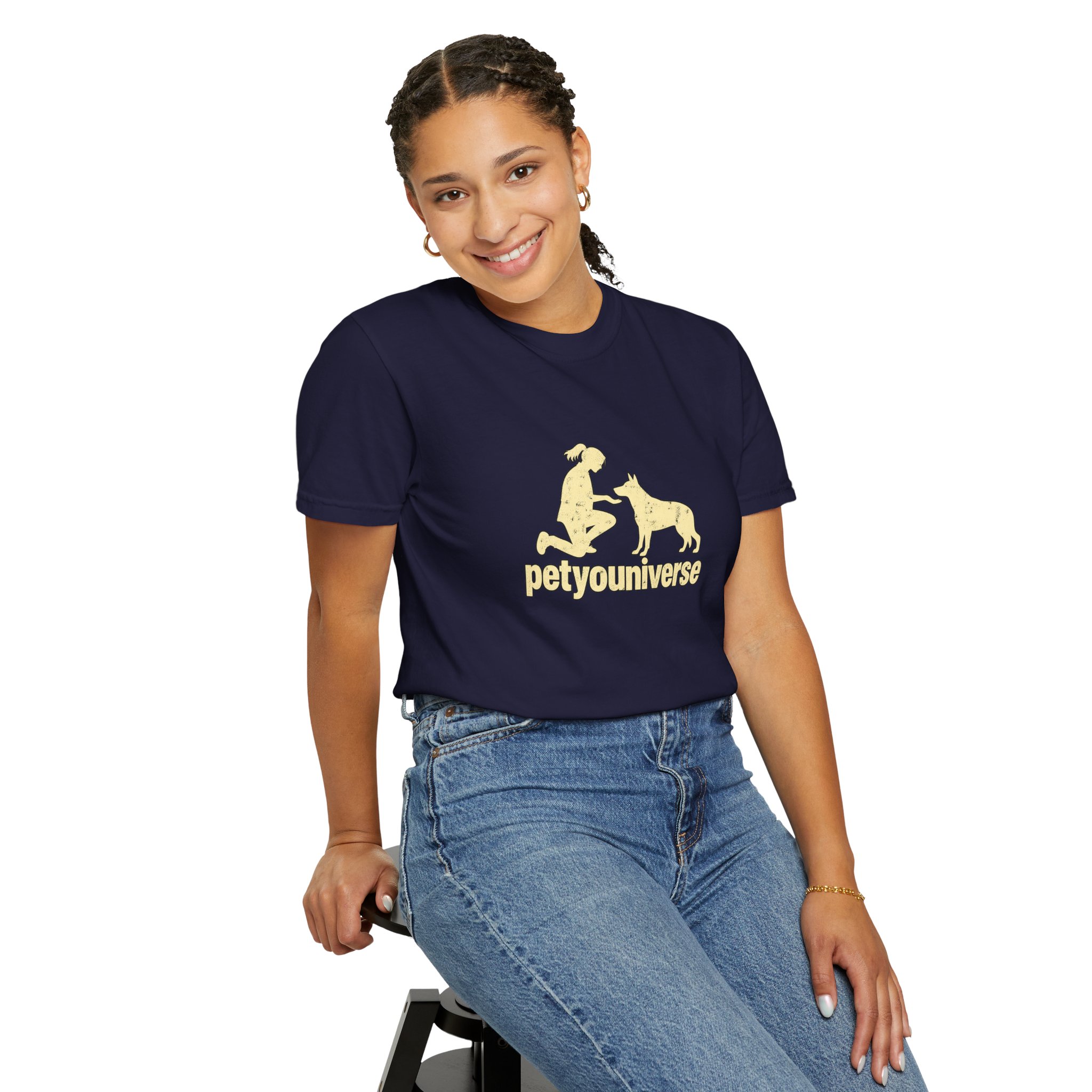 PetYoUniverse Dog Lover T-Shirt — Retro Paw & Pet Silhouette Tee - Image 78