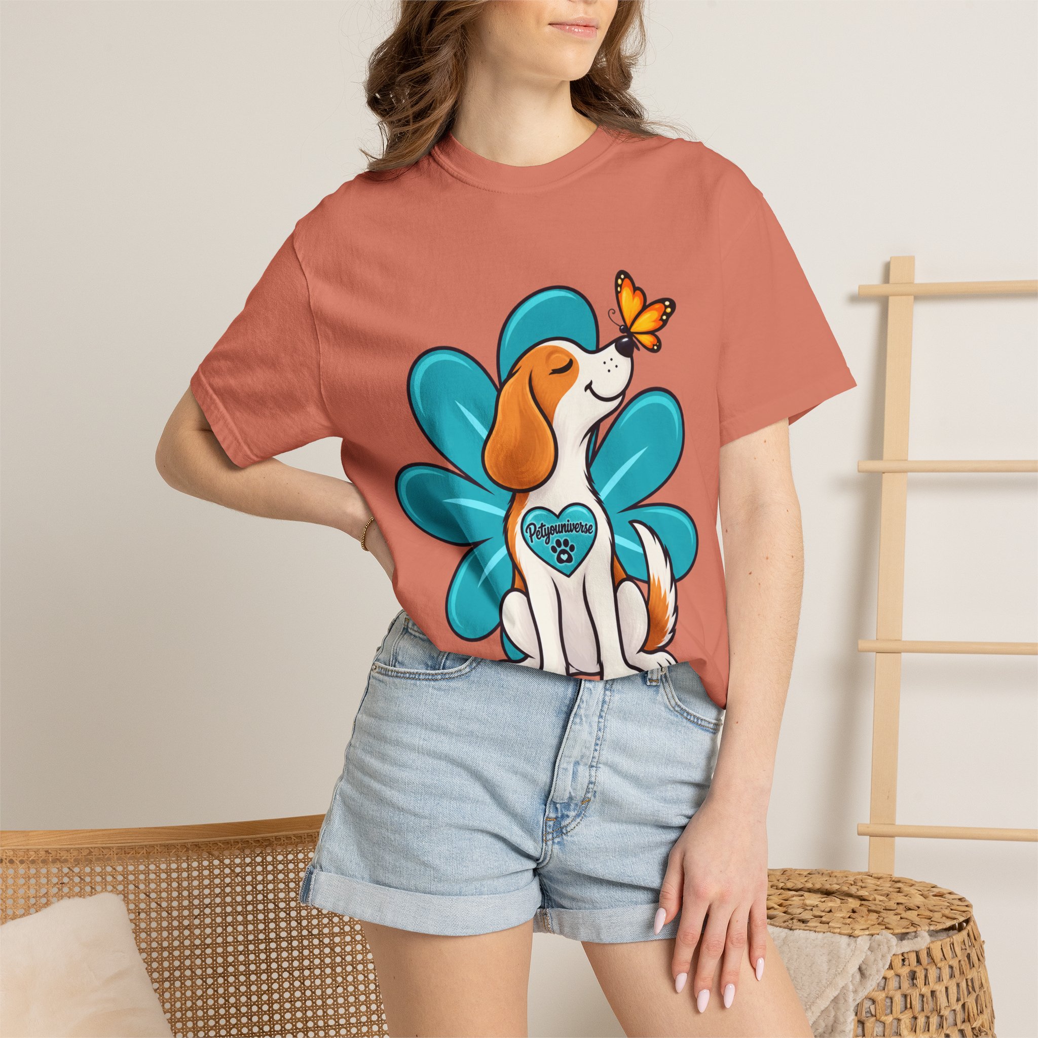 Beagle & Butterfly Graphic T-Shirt - Image 9