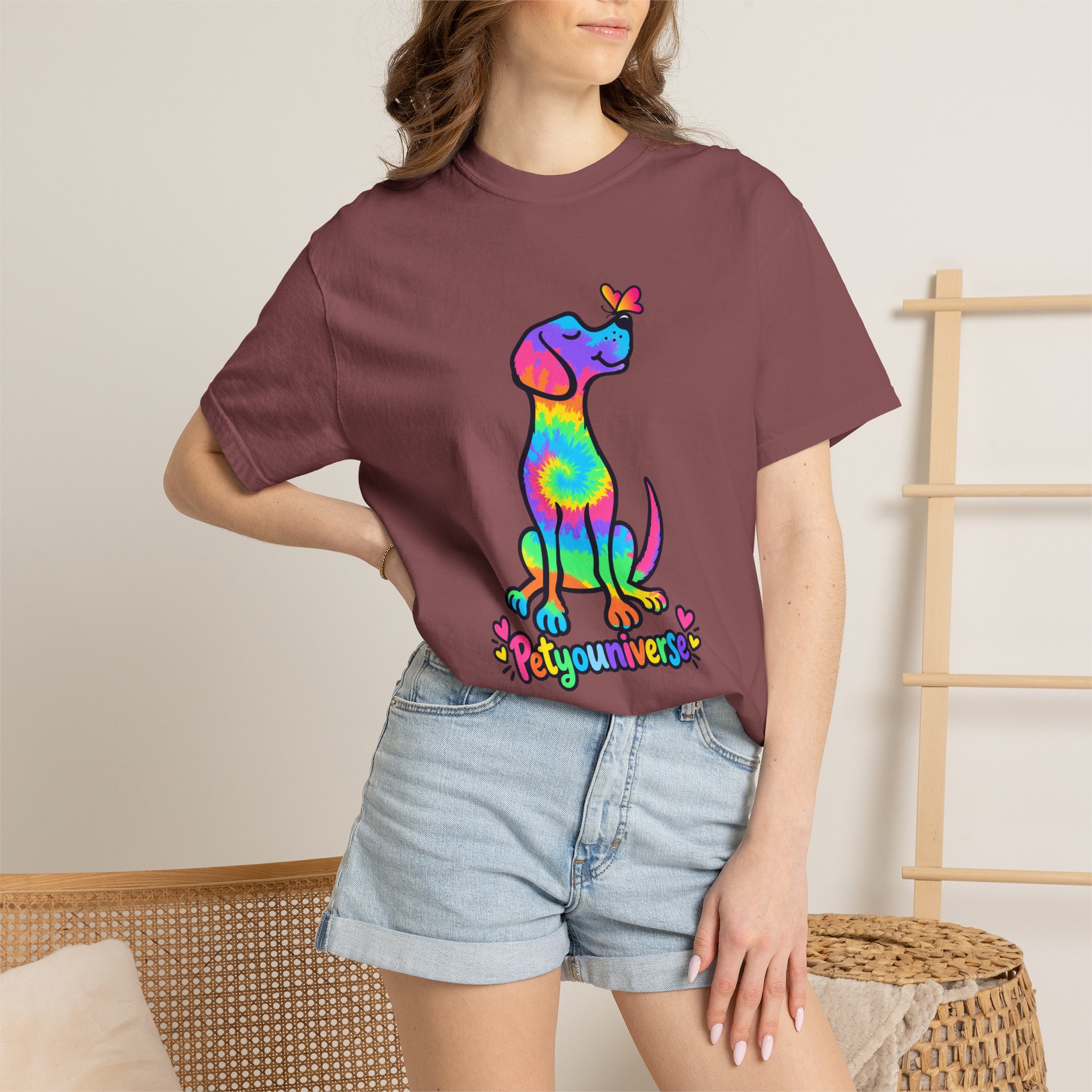 Tie-Dye Puppy T-Shirt — Colorful "PetYoUniverse" Dog Graphic Tee - Image 2