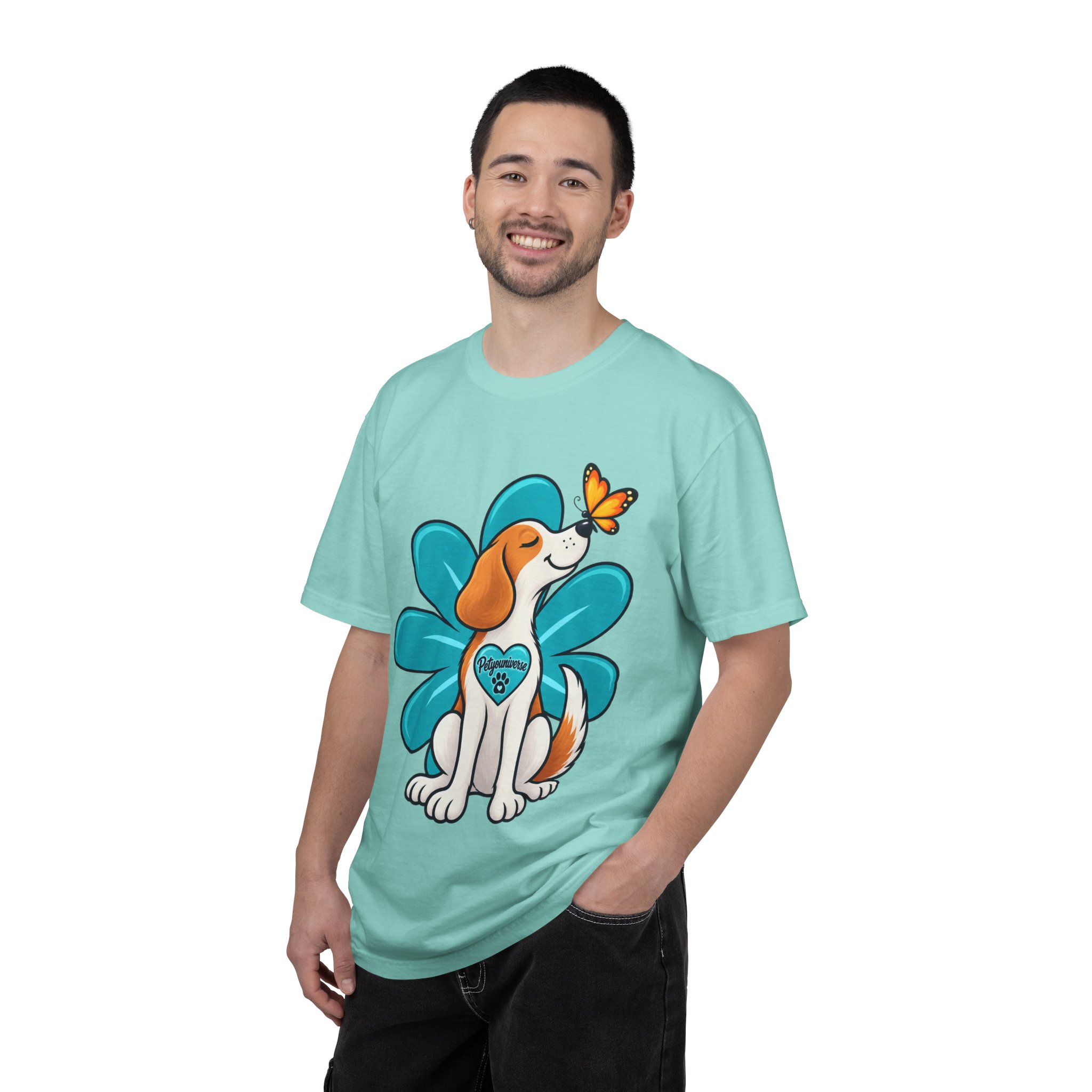 Beagle & Butterfly Graphic T-Shirt - Image 87