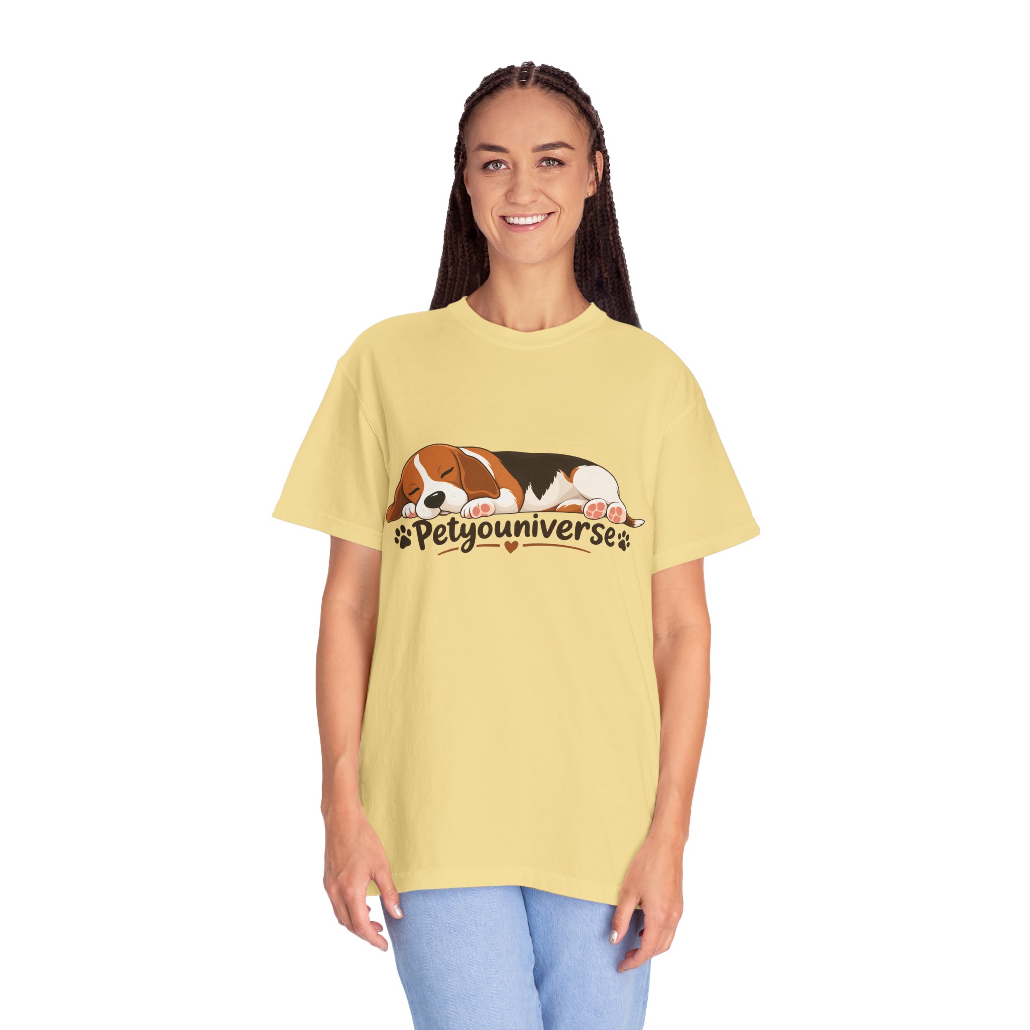 Sleeping Beagle T-Shirt — Cute "PetYoUniverse" Dog Graphic Tee - Image 41