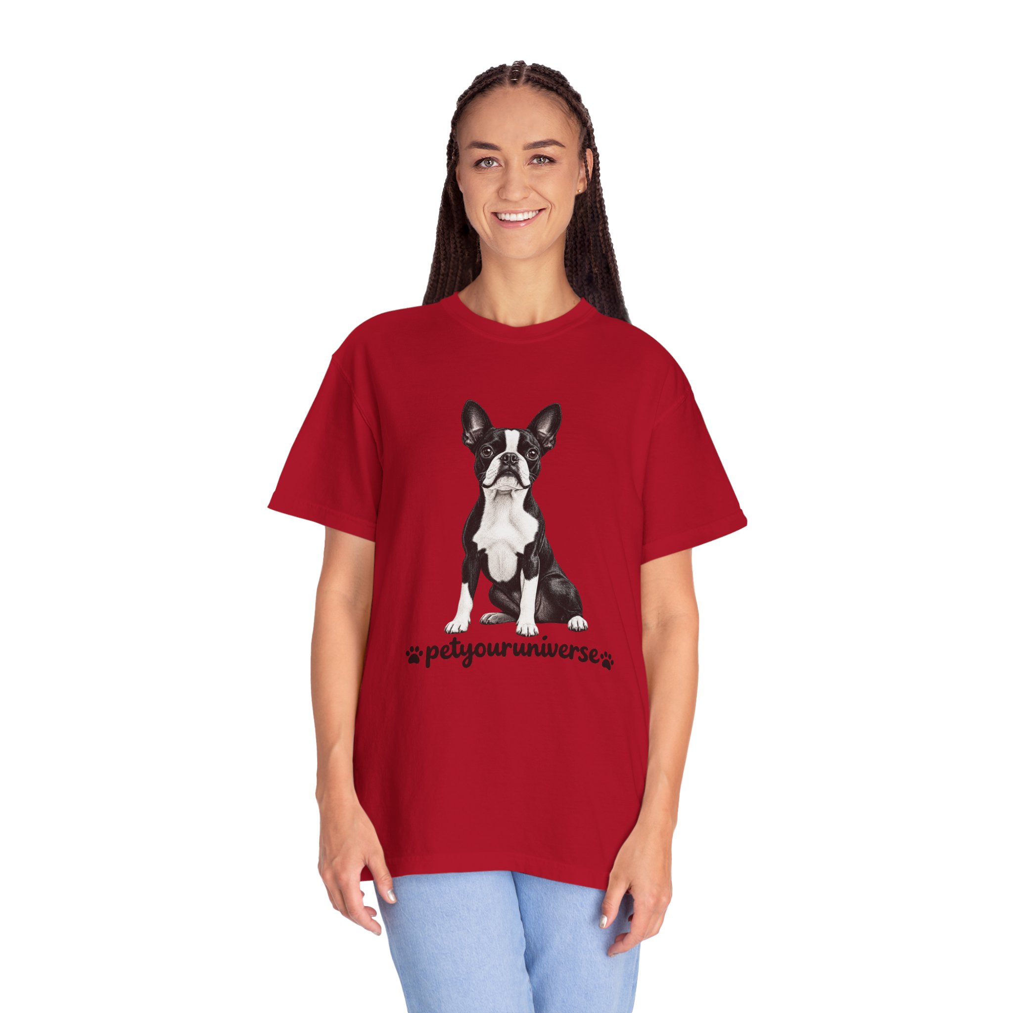 Boston Terrier Graphic T-Shirt — "PetYoUniverse" Dog Lover Tee - Image 140