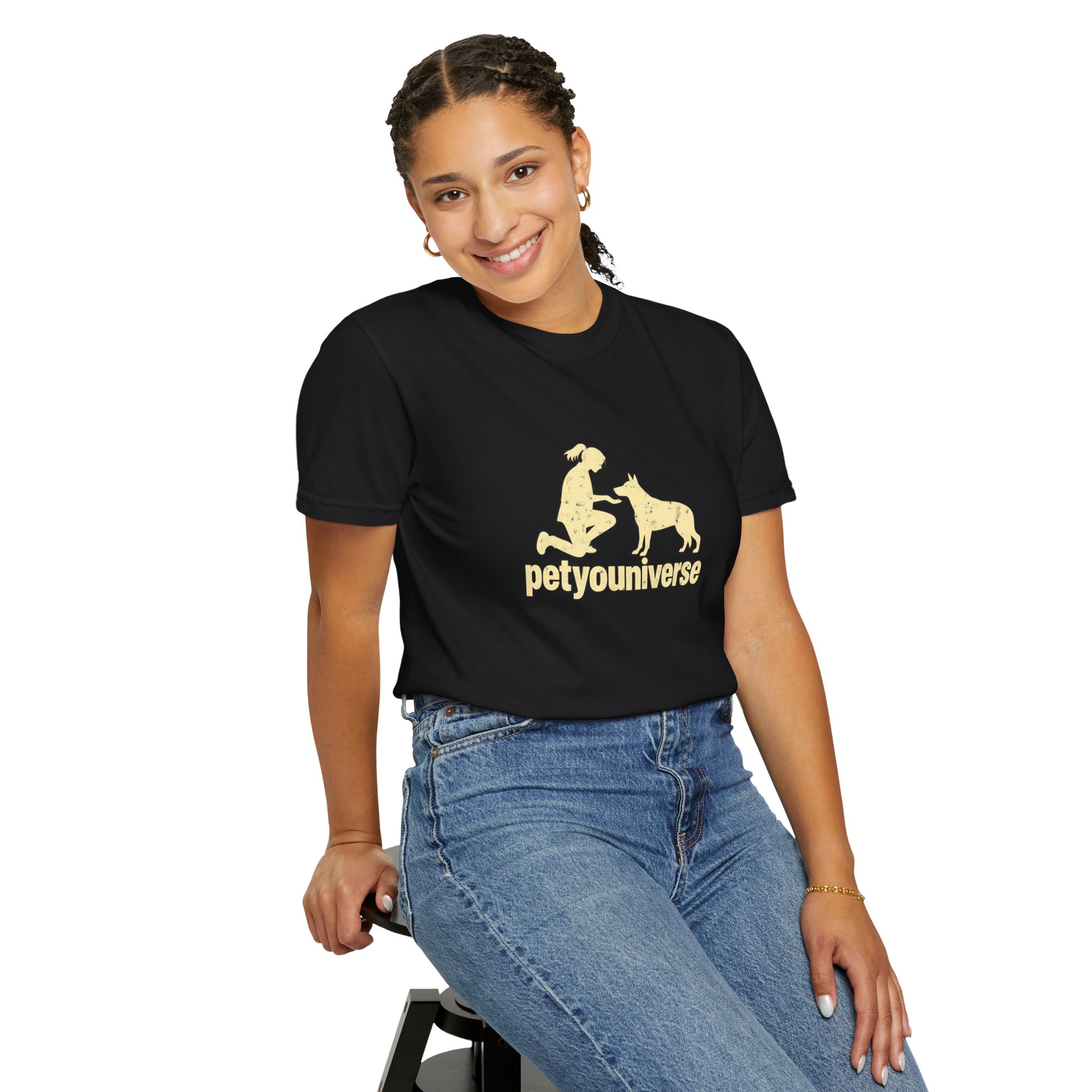 PetYoUniverse Dog Lover T-Shirt — Retro Paw & Pet Silhouette Tee - Image 87