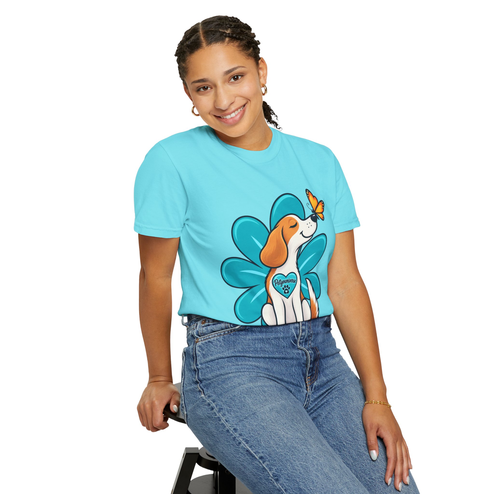 Beagle & Butterfly Graphic T-Shirt - Image 96
