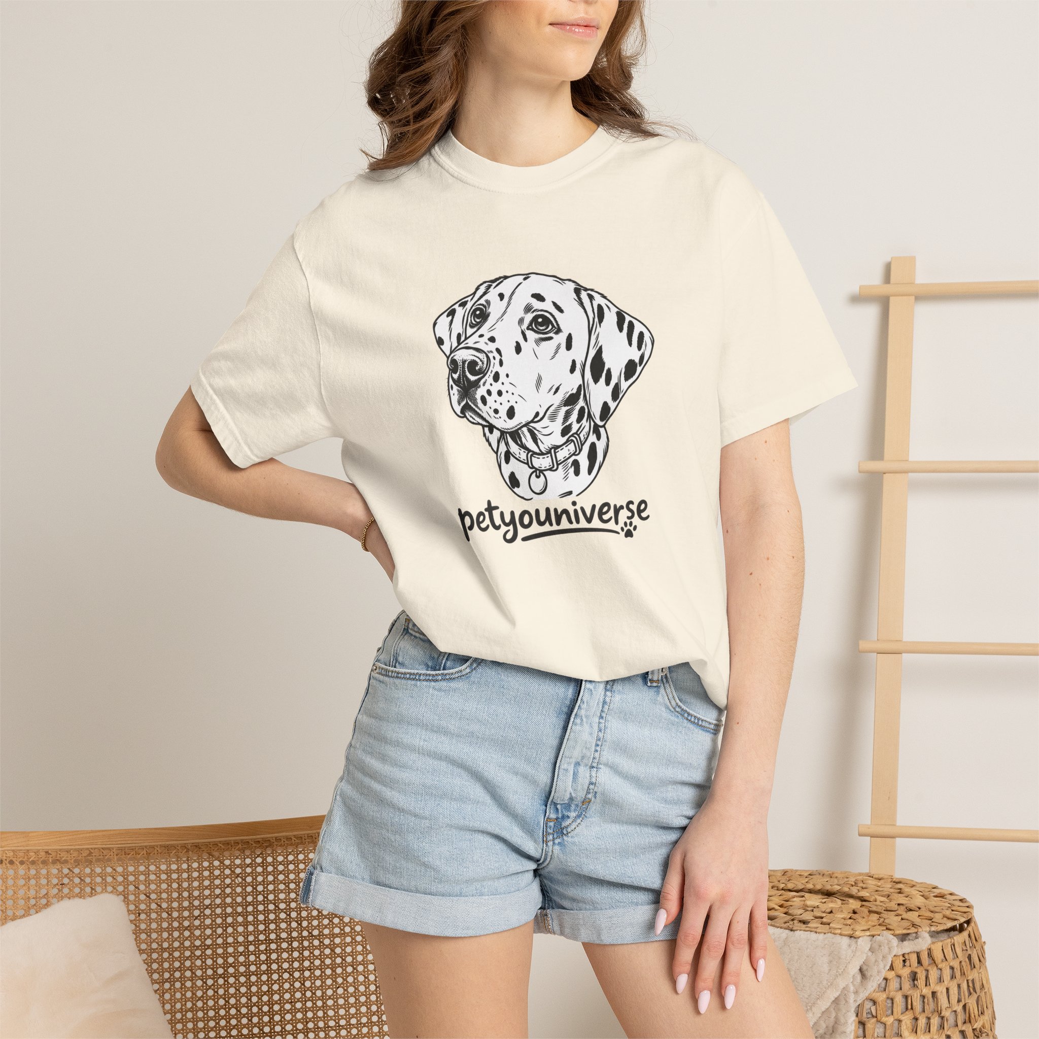 Dalmatian Portrait T-Shirt — "PetYoUniverse" Graphic Tee - Image 2