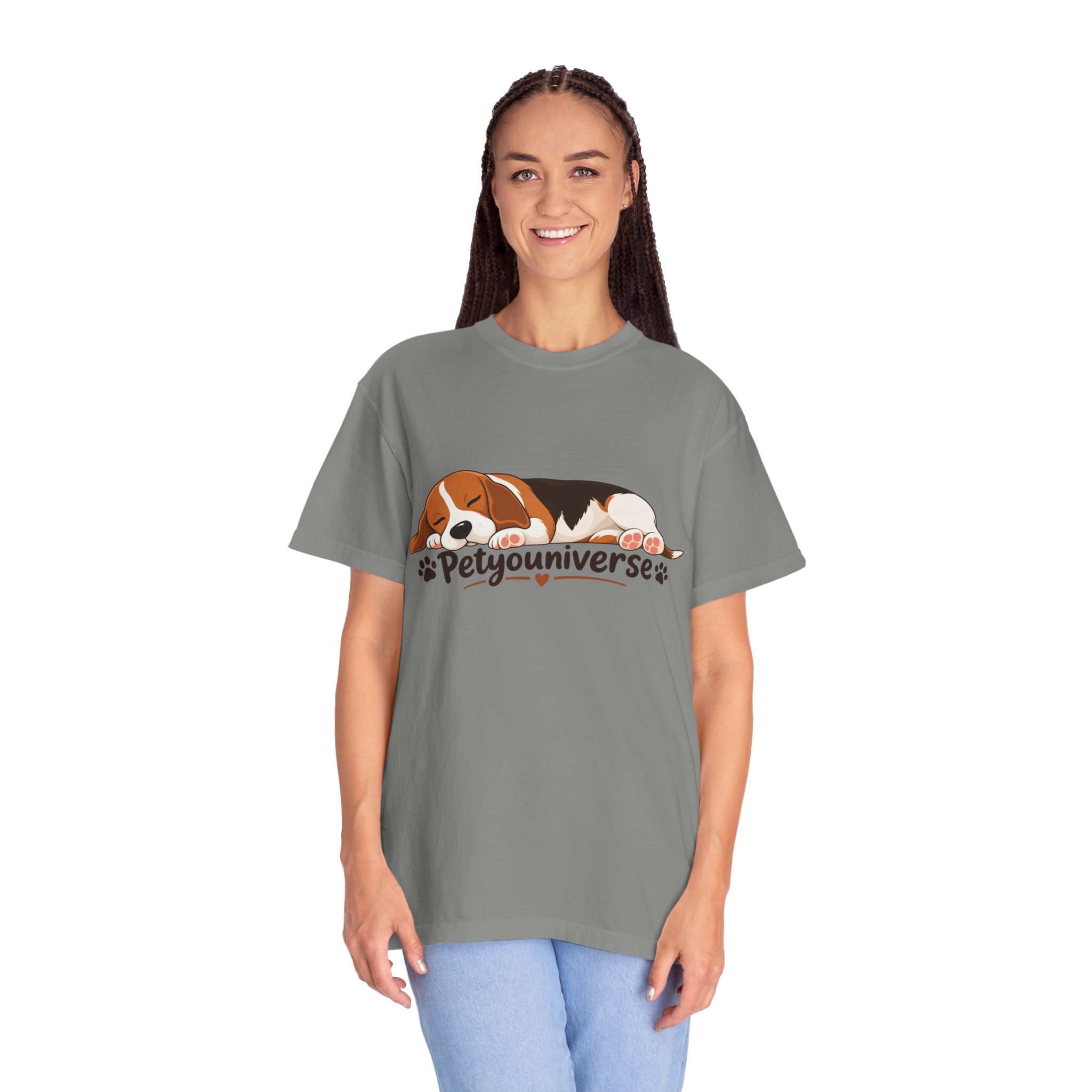 Sleeping Beagle T-Shirt — Cute "PetYoUniverse" Dog Graphic Tee - Image 86