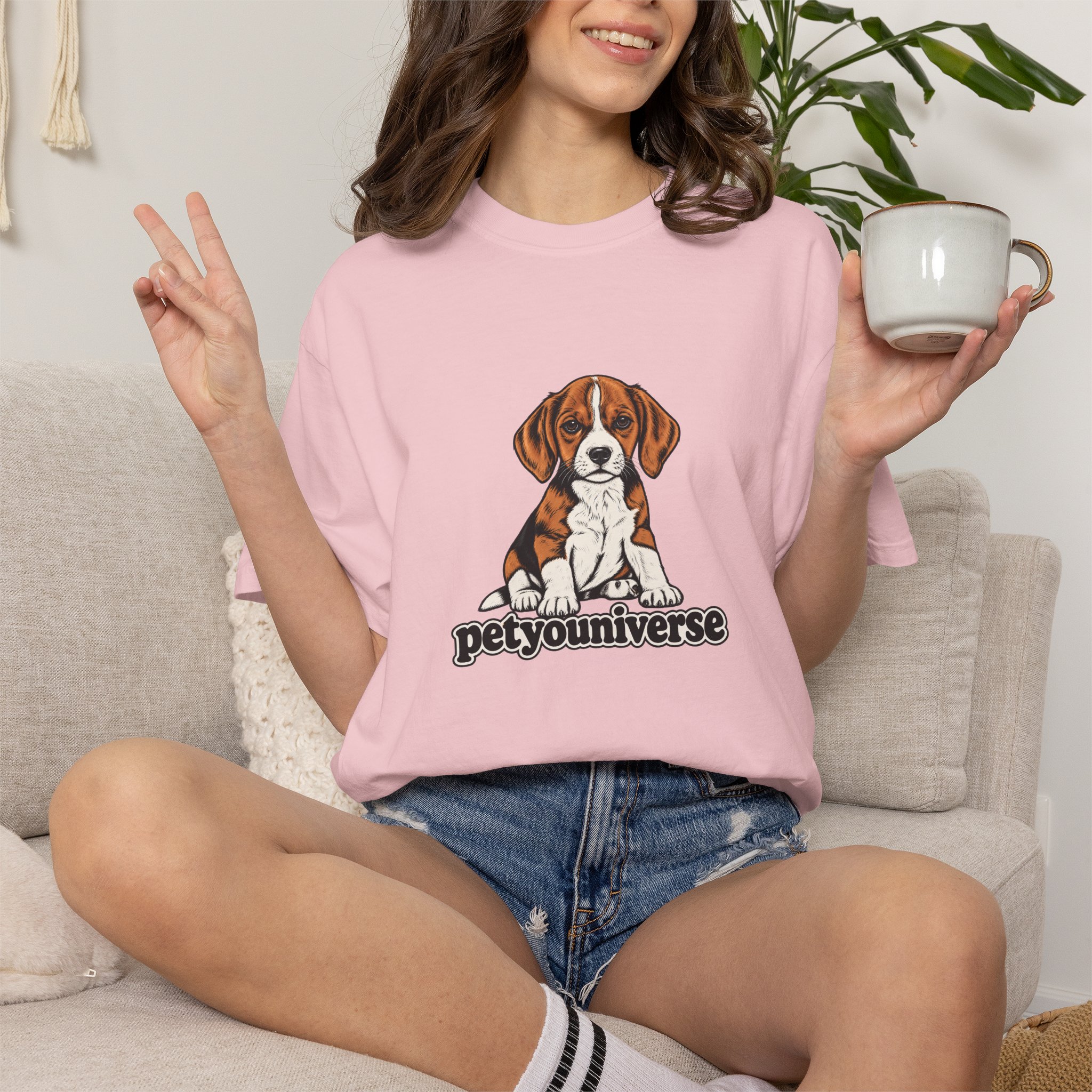Beagle Puppy Tee — "PetYoUniverse" Graphic T-Shirt - Image 84