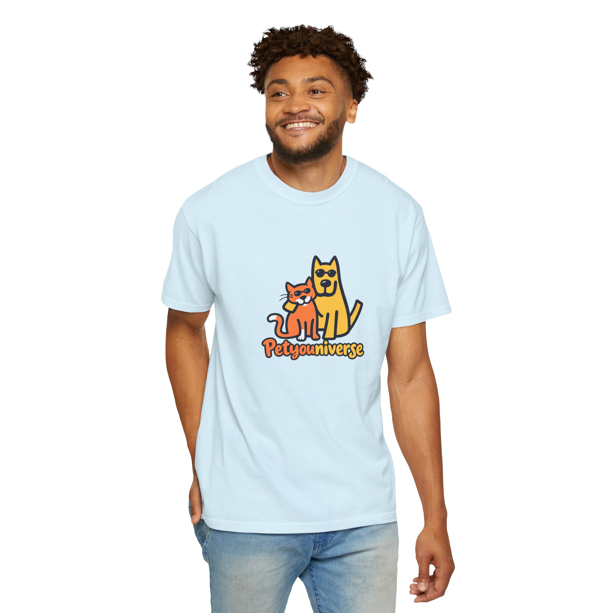 PetyoUniverse Cute Cat & Dog Graphic T-Shirt — Vintage Garment-Dyed Tee for Pet Lovers - Image 106
