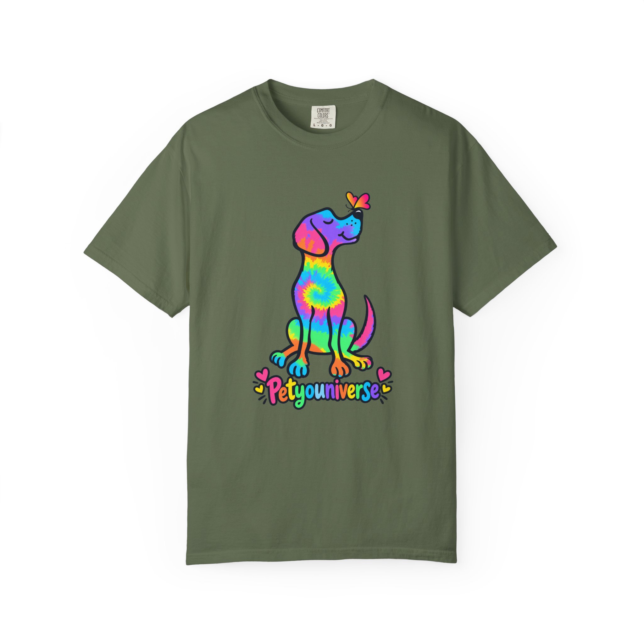 Tie-Dye Puppy T-Shirt — Colorful "PetYoUniverse" Dog Graphic Tee - Image 46