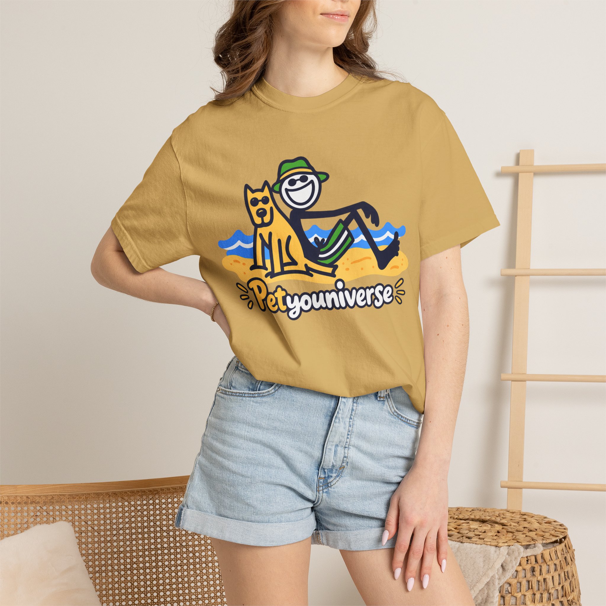 PetYouUniverse Beach Tee — Cute Dog & Owner Graphic T-Shirt - Image 10