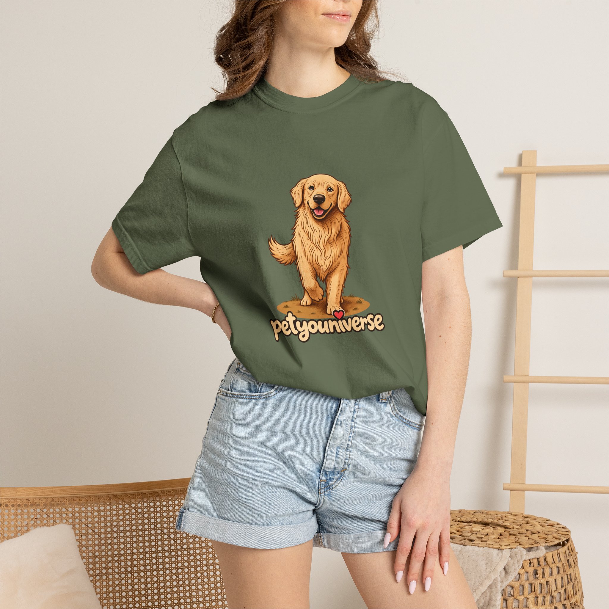 Golden Retriever Graphic T-Shirt — "PetYoUniverse" Cute Dog Tee - Image 56