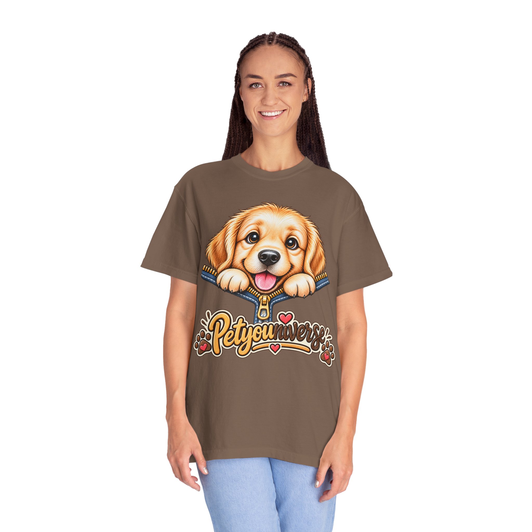 Golden Retriever Puppy "PetYoUniverse" T-Shirt - Image 41