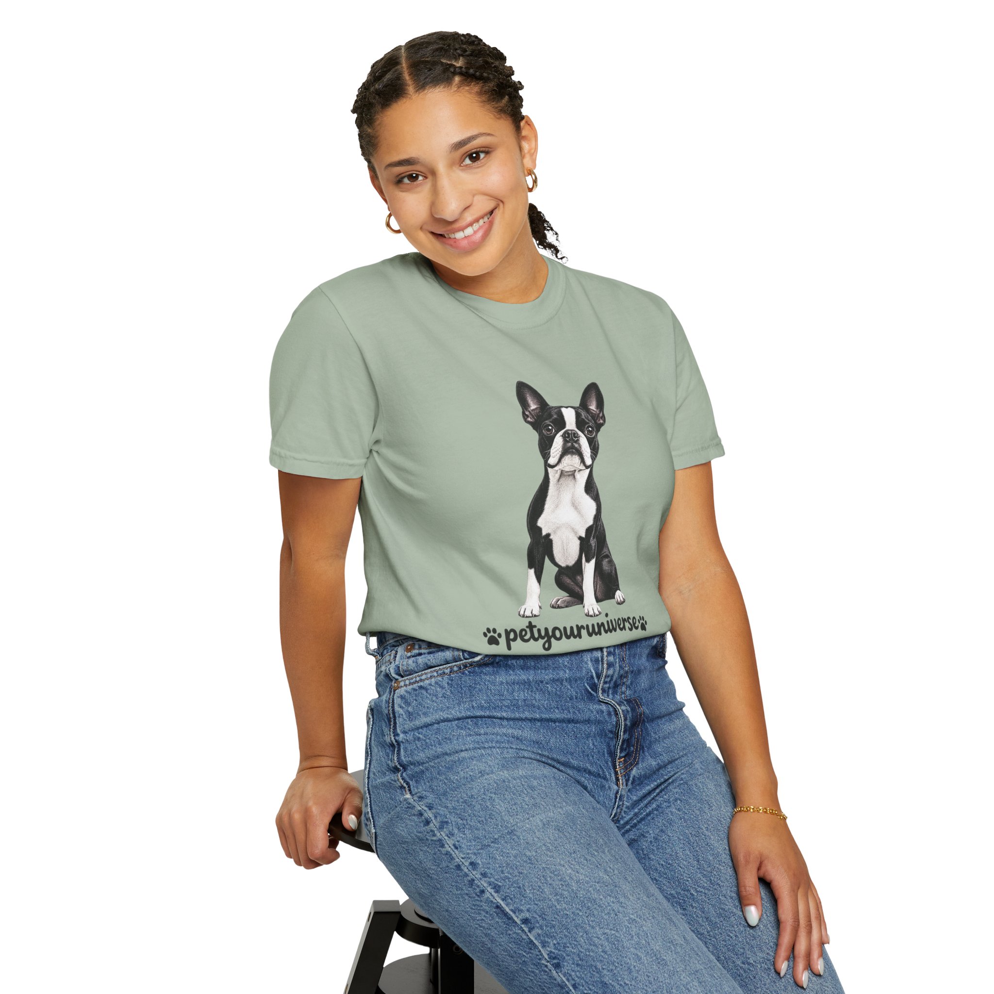 Boston Terrier Graphic T-Shirt — "PetYoUniverse" Dog Lover Tee - Image 60